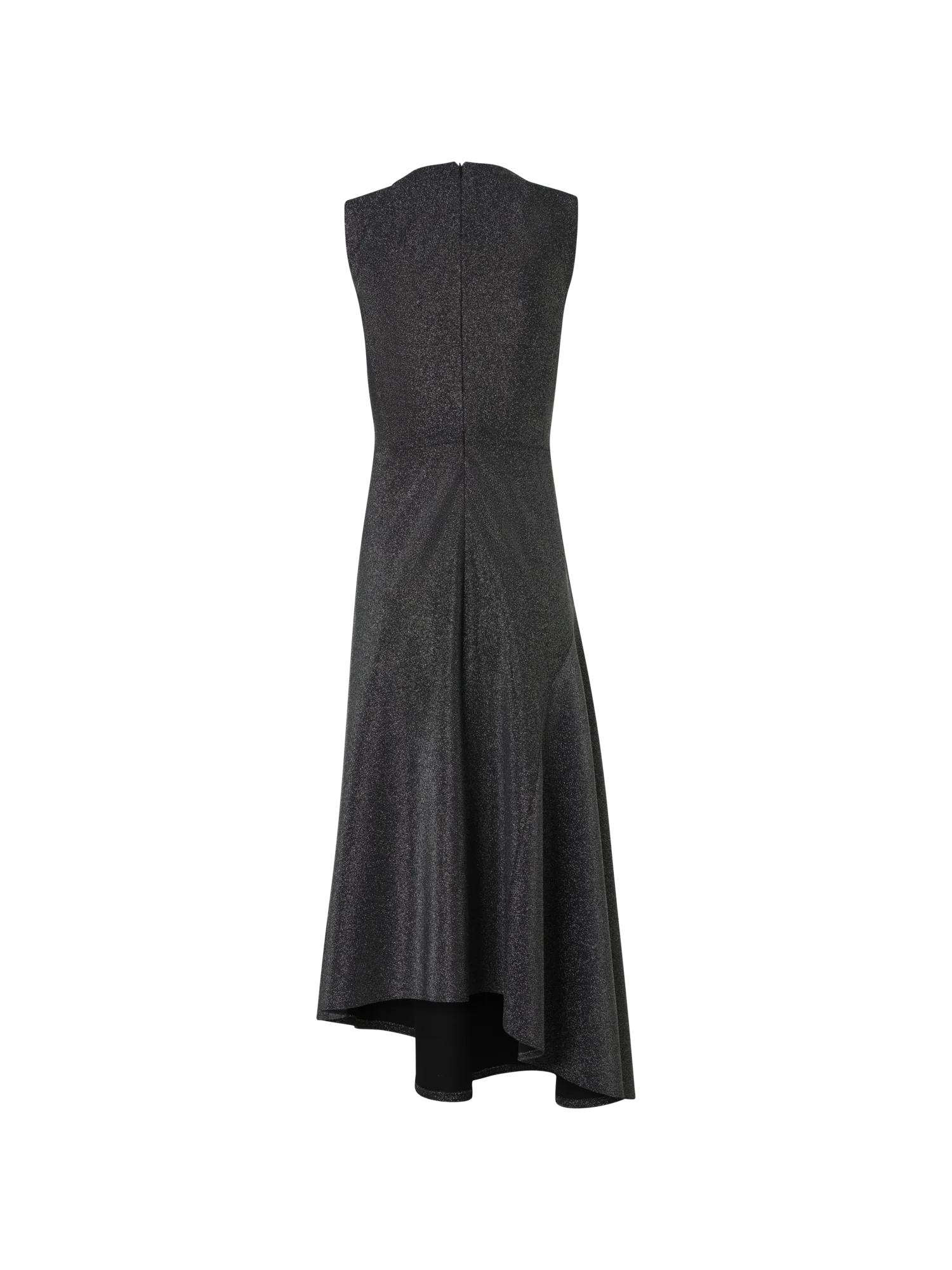 Metallic Jersey Dress with Handkerchief Hem - Image 5