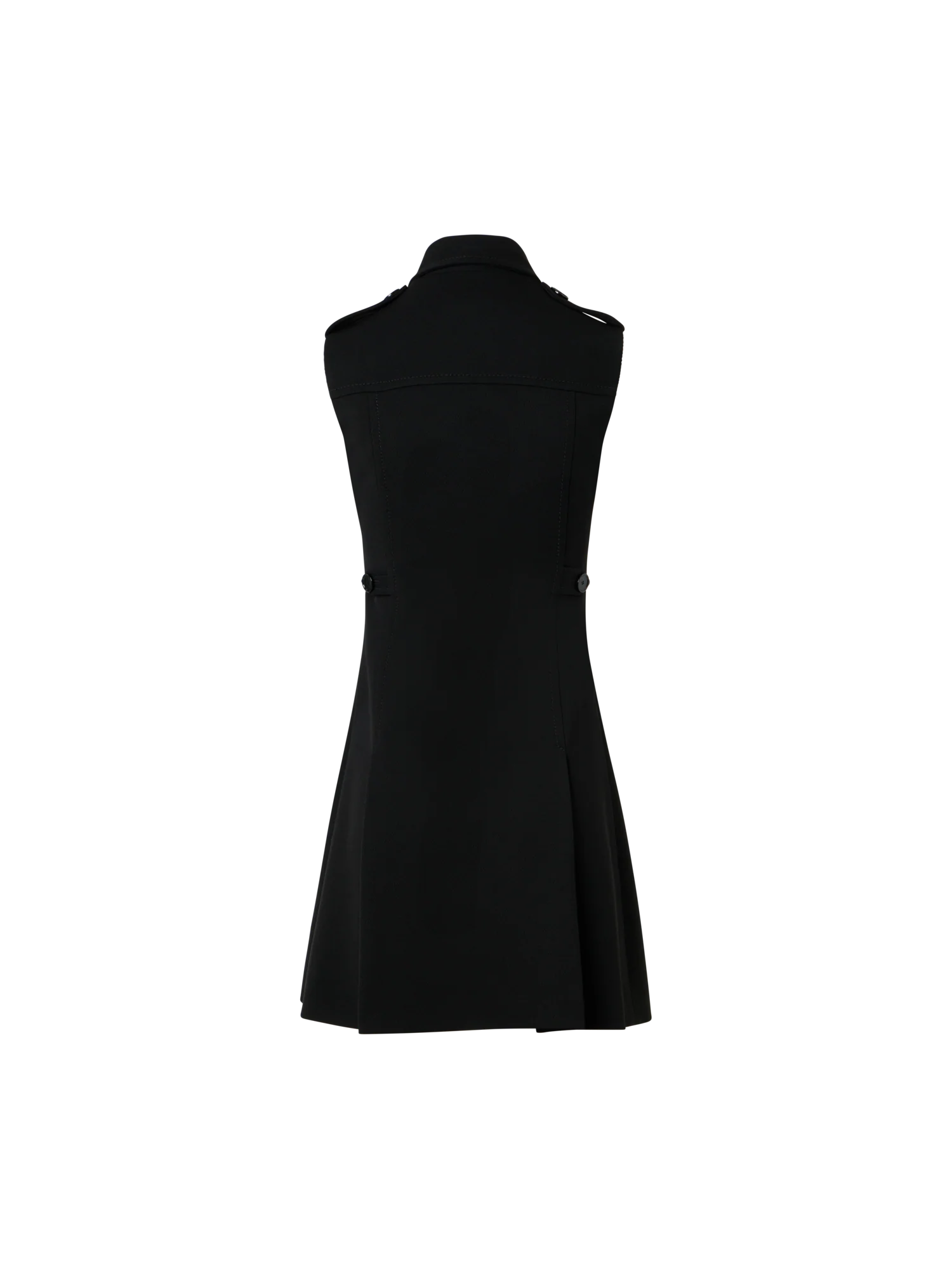Modern Trench Dress in Wool Tricotine - Image 5