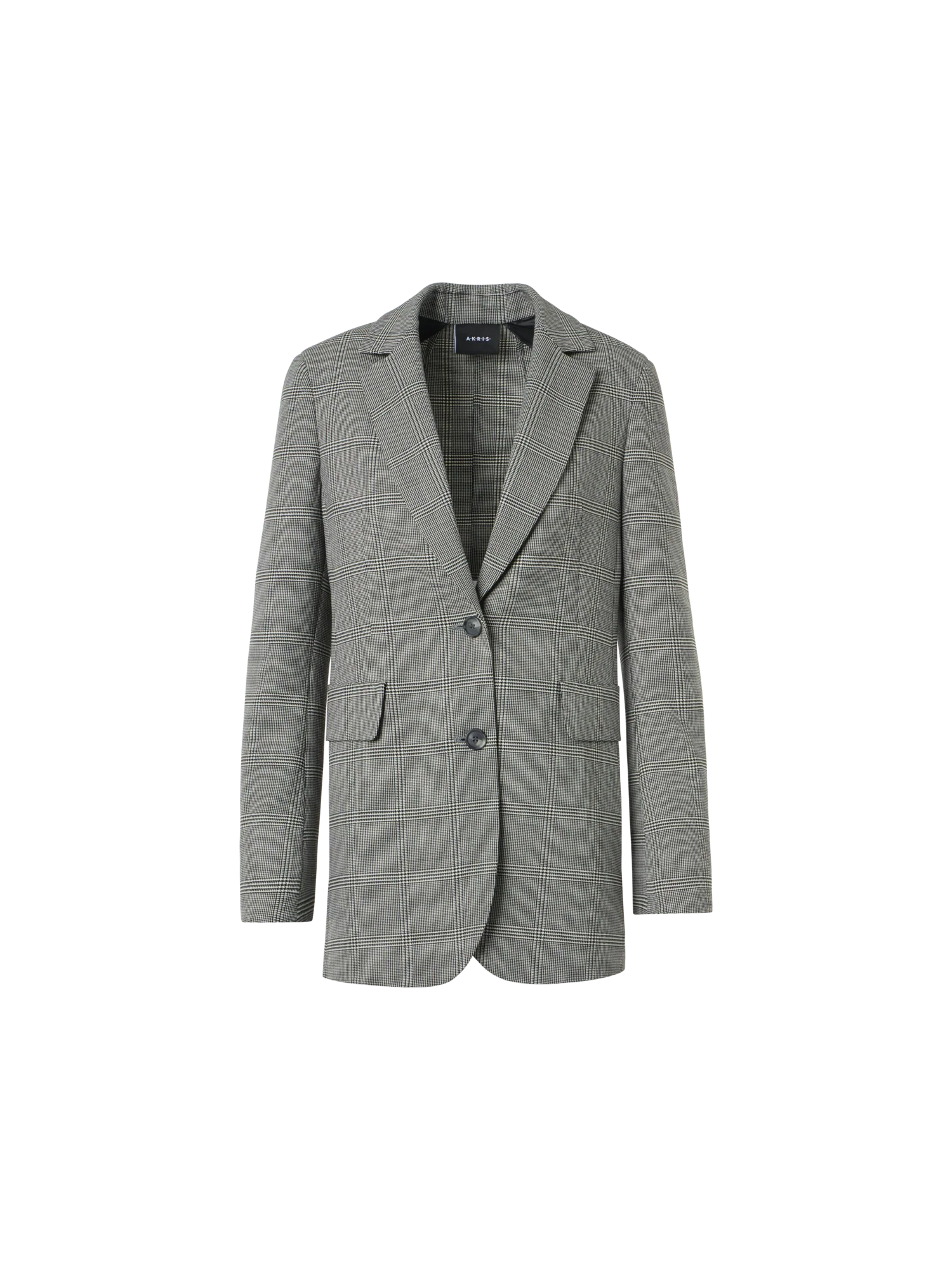 Prince of Wales Check Wool Stretch Double-Face Jacket