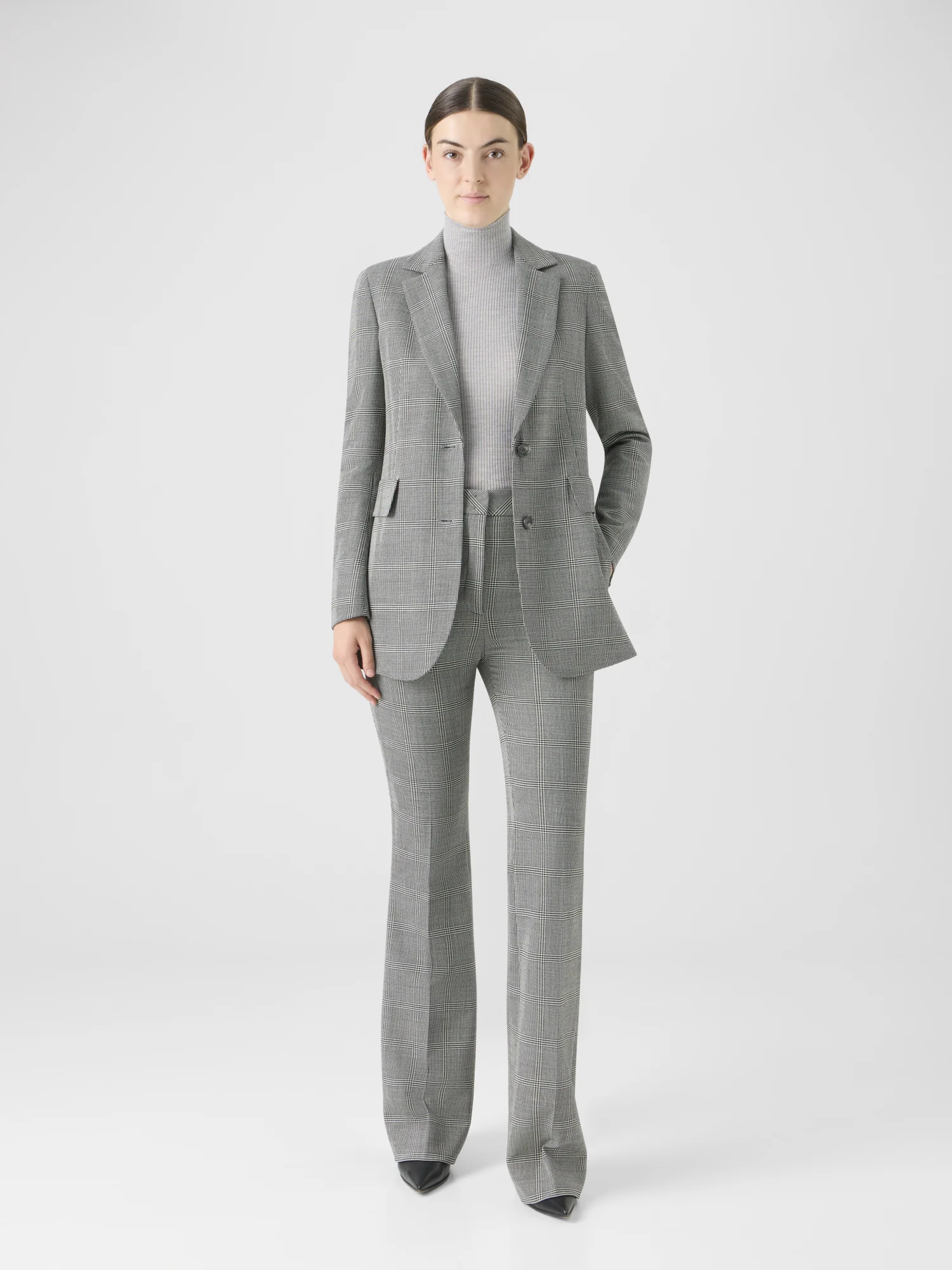 Prince of Wales Check Wool Stretch Double-Face Jacket - Image 2