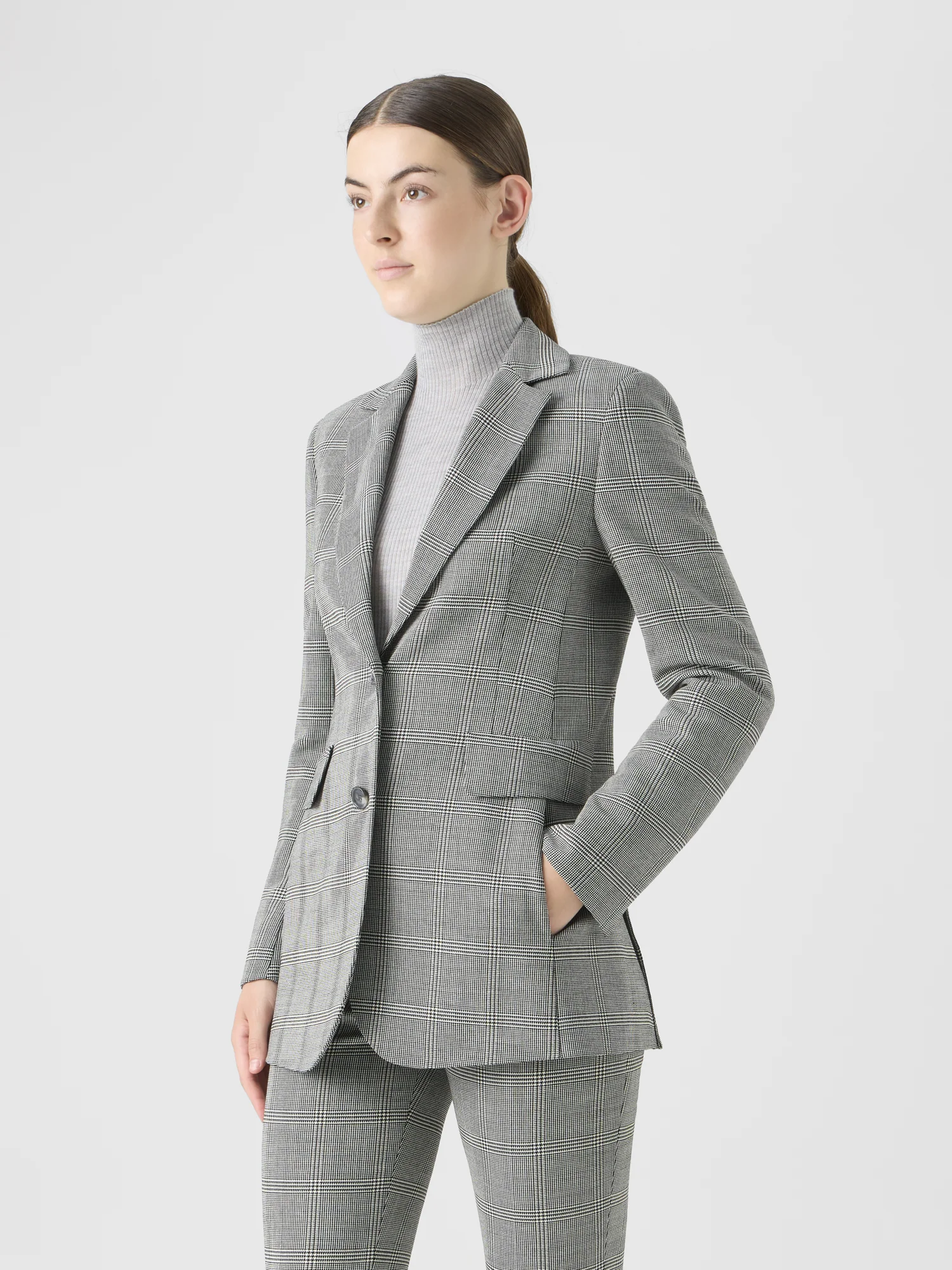 Prince of Wales Check Wool Stretch Double-Face Jacket - Image 3