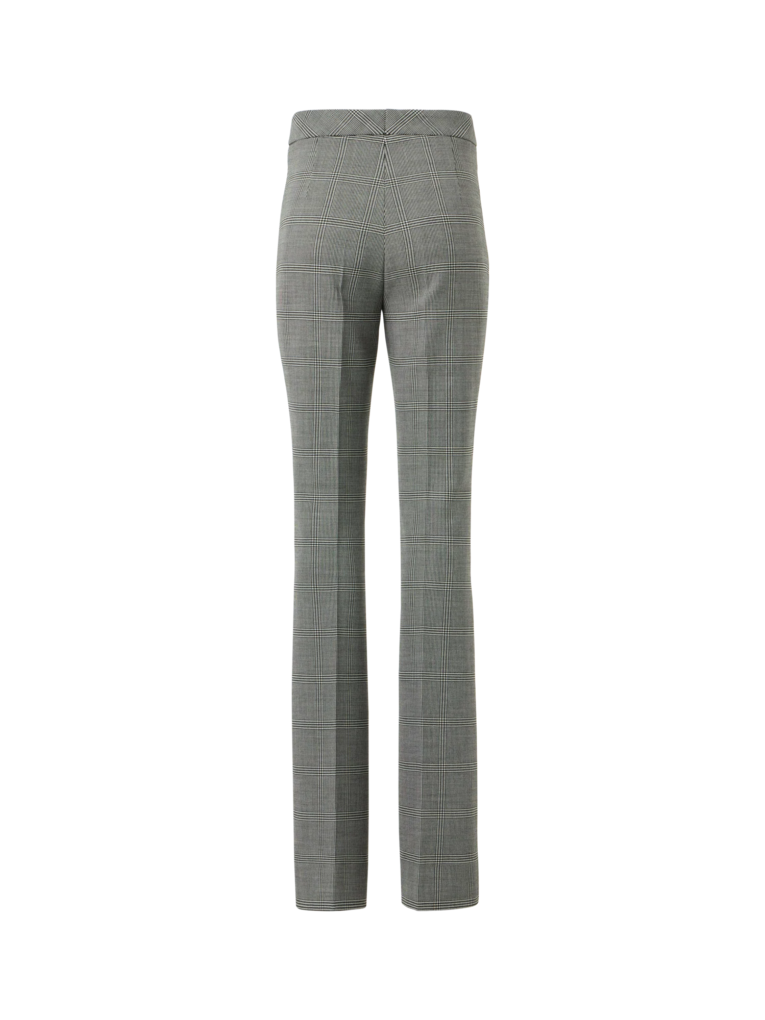 Prince of Wales Wool Stretch Bootcut Pants - Image 6