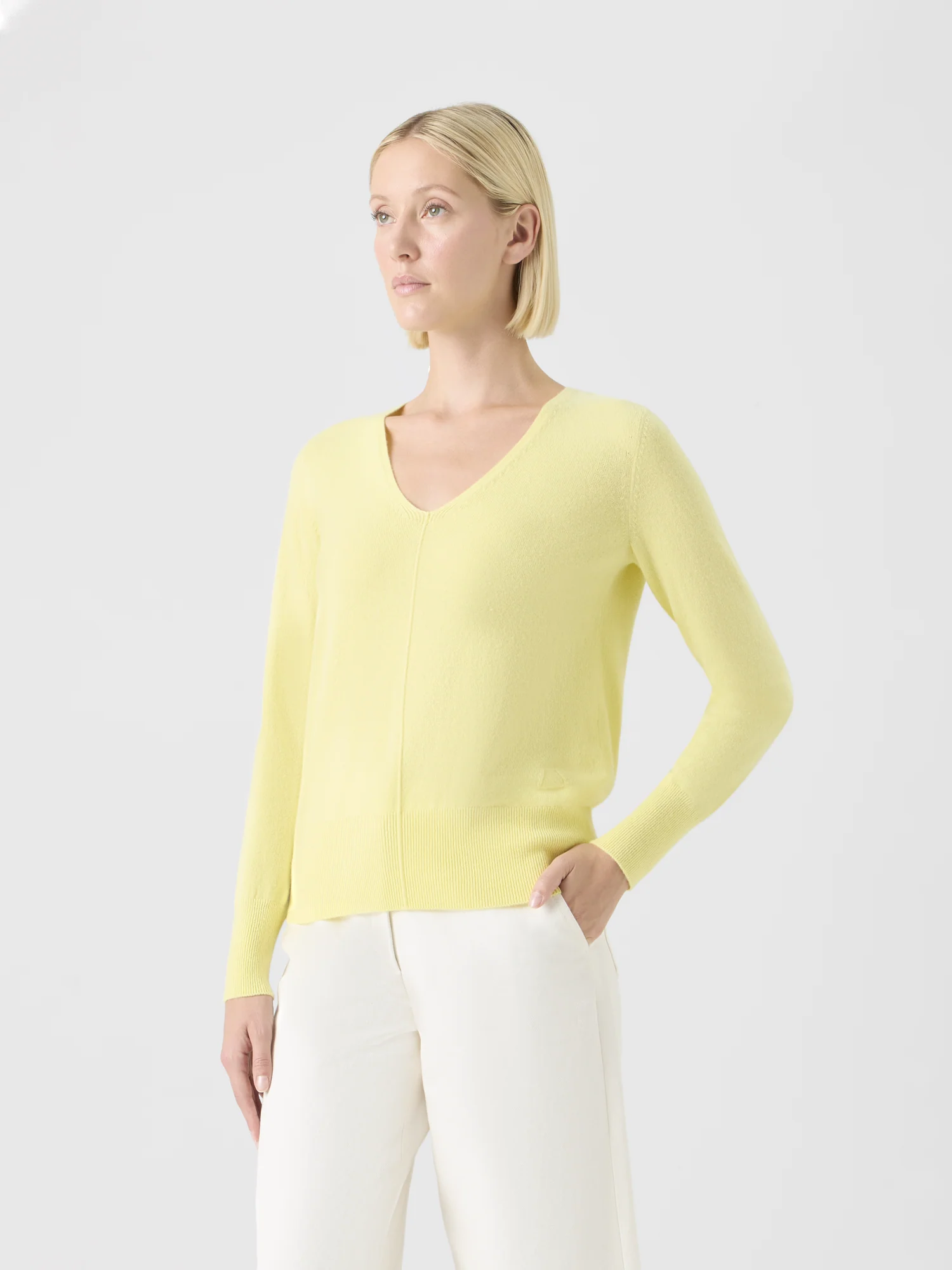 Pure Cashmere V-Neck Sweater - Image 4