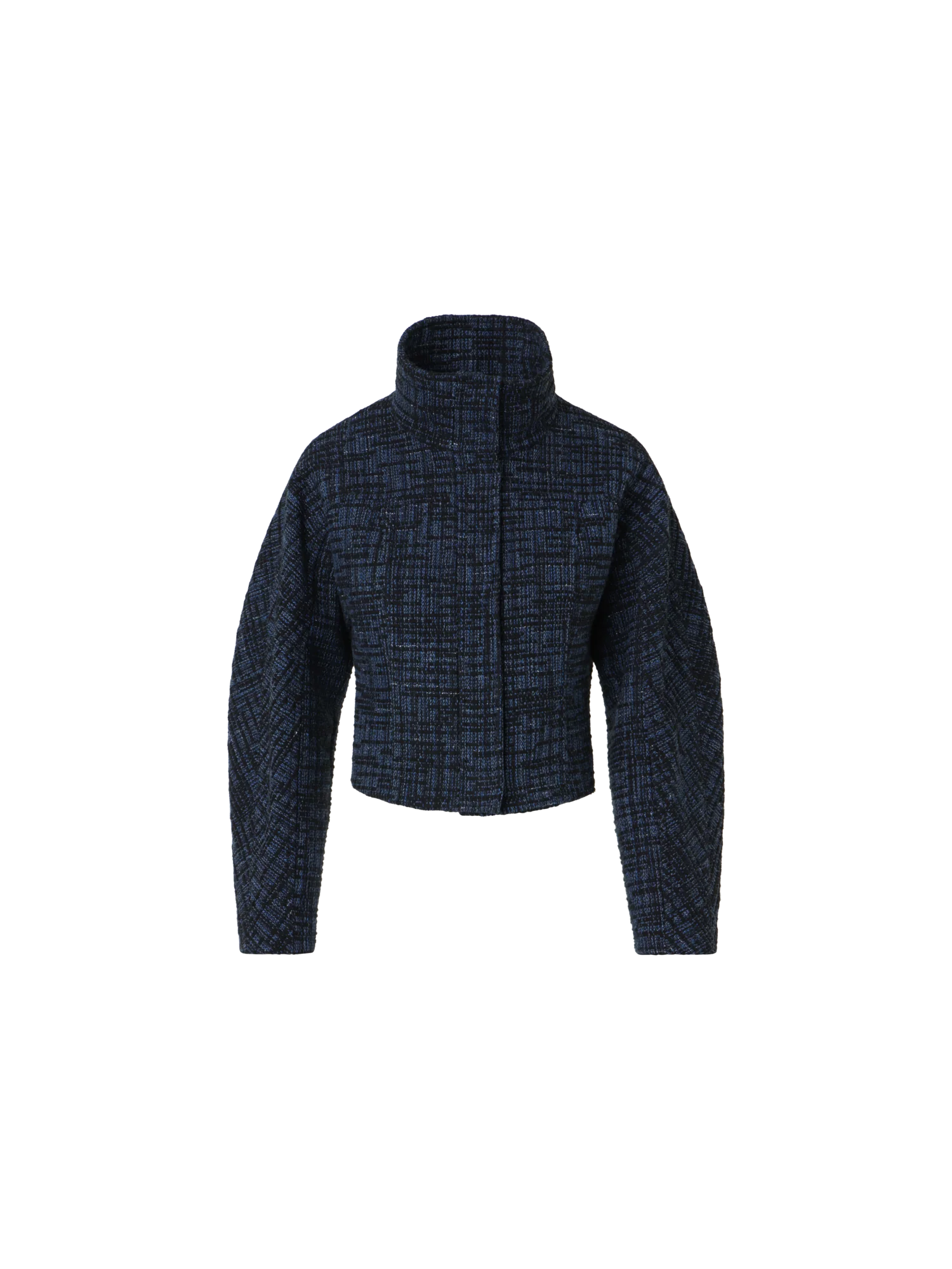 Raw Denim Tweed Fitted Jacket