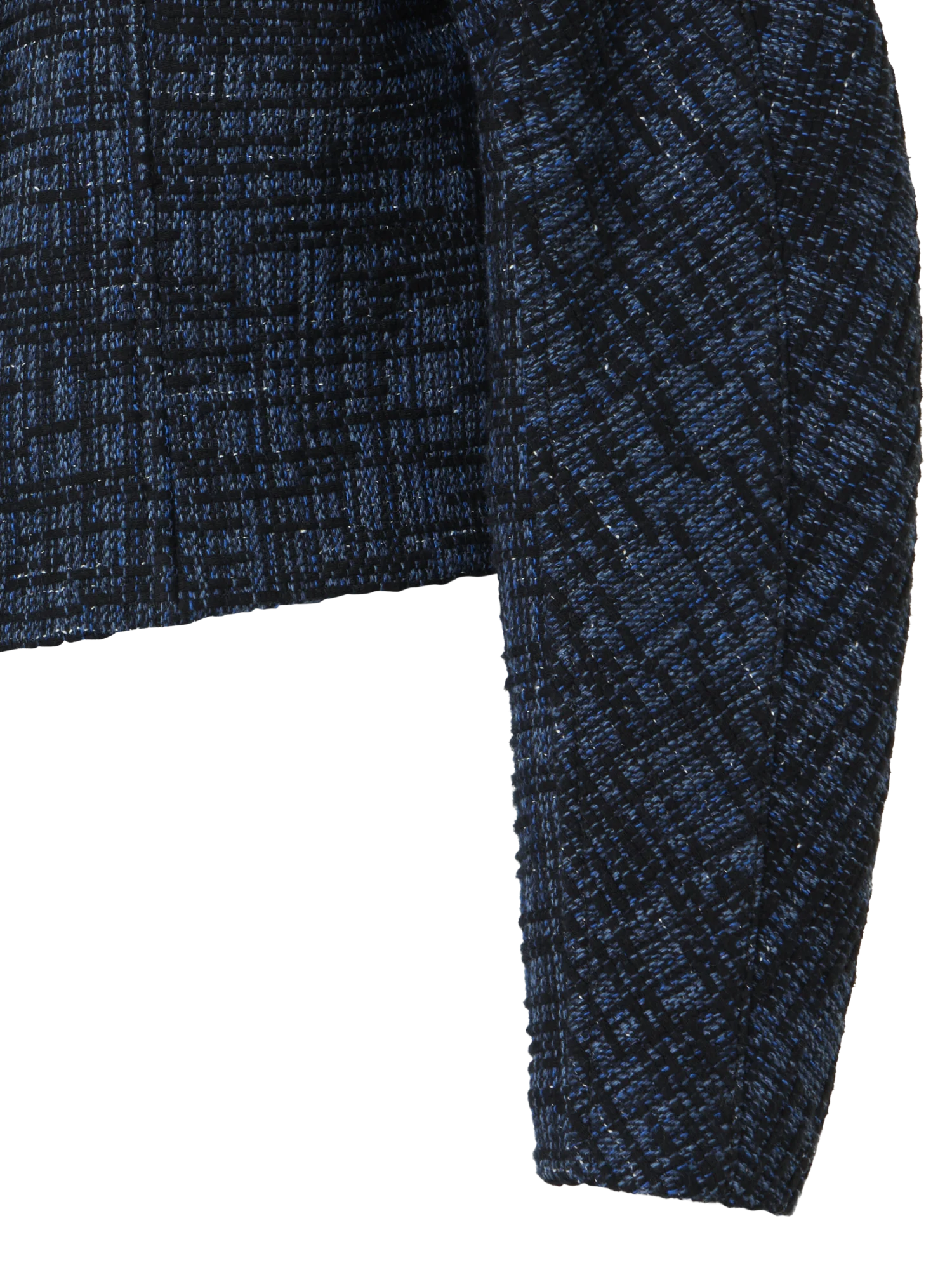 Raw Denim Tweed Fitted Jacket - Image 4