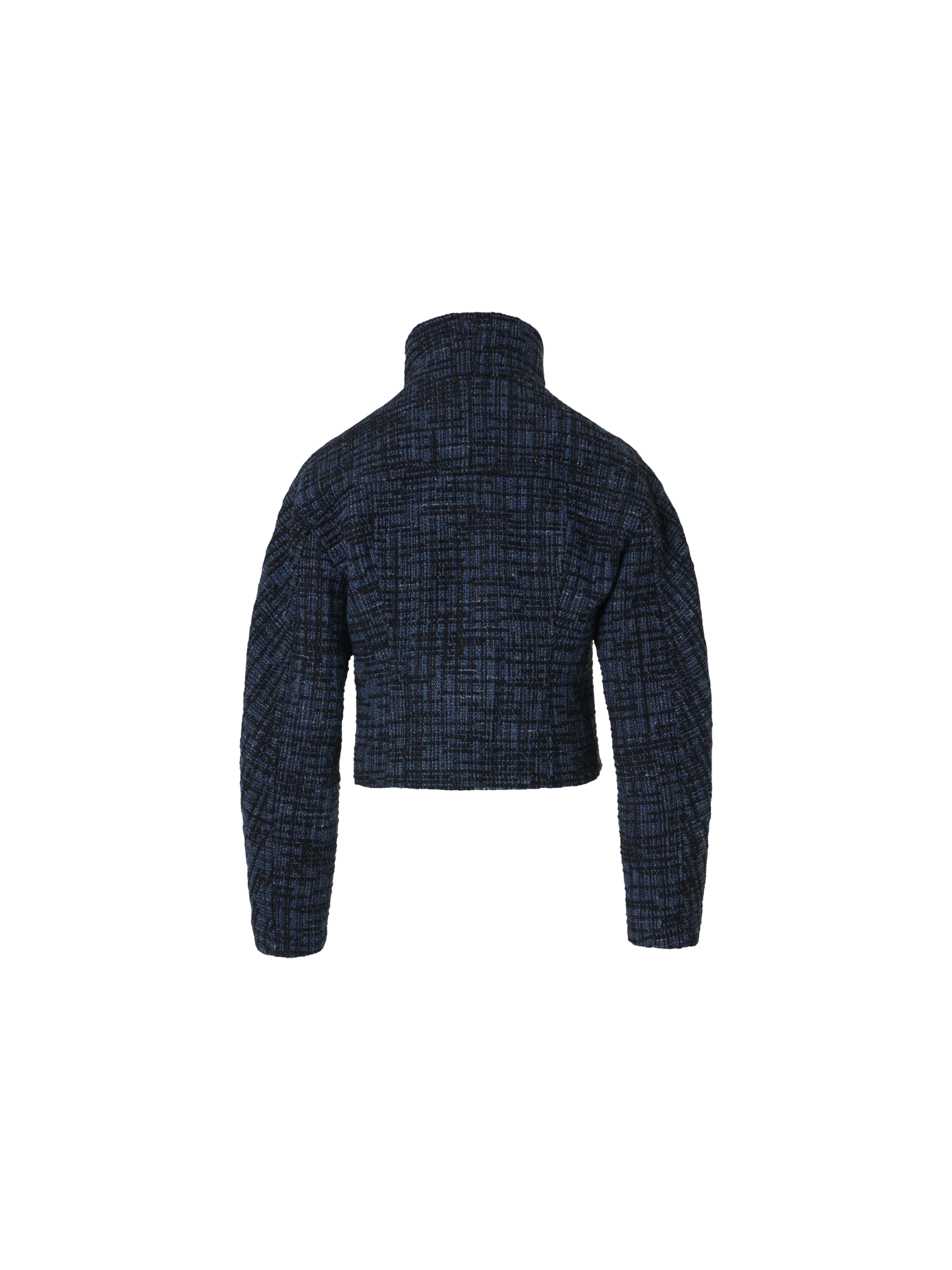 Raw Denim Tweed Fitted Jacket - Image 5