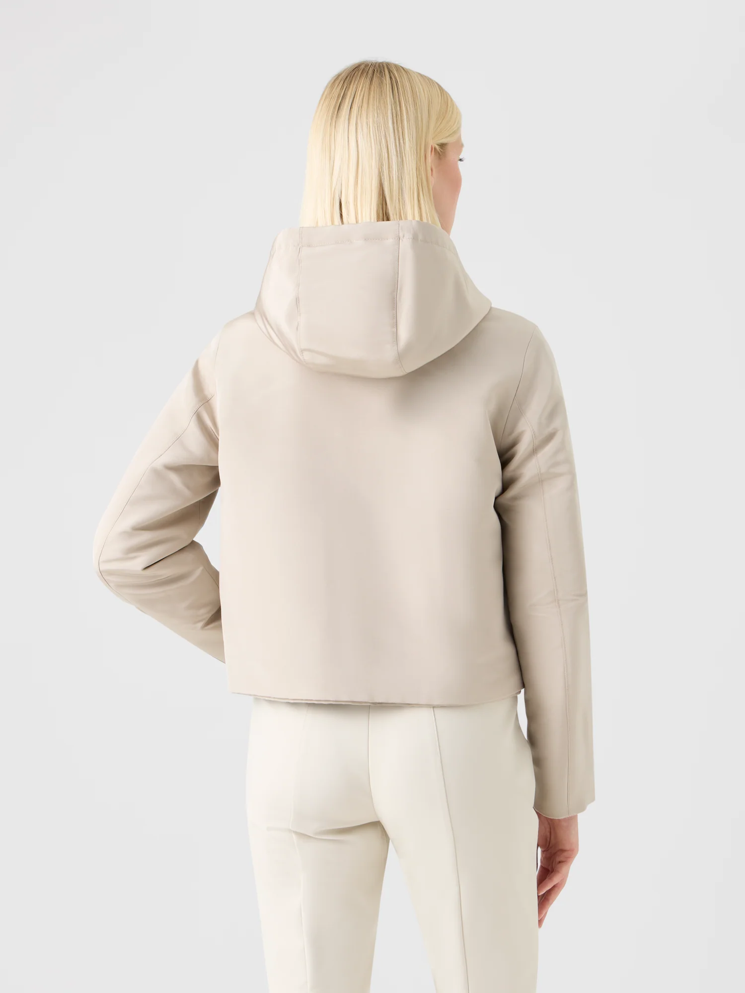 Reversible Jacket in Cashmere Jersey to Silk - Image 6