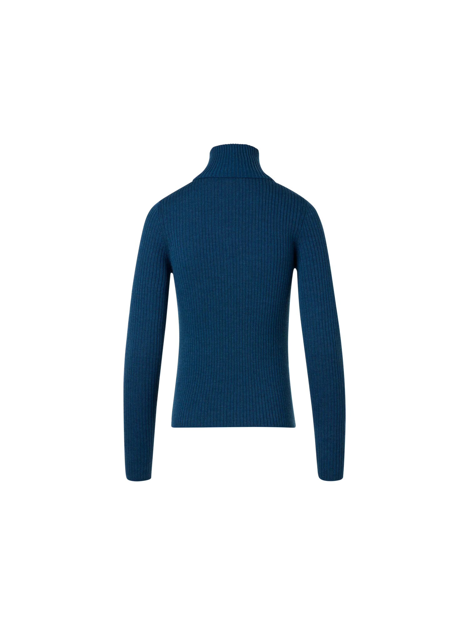Sailor Collar Merino Wool Rib Half-Zip Sweater - Image 6