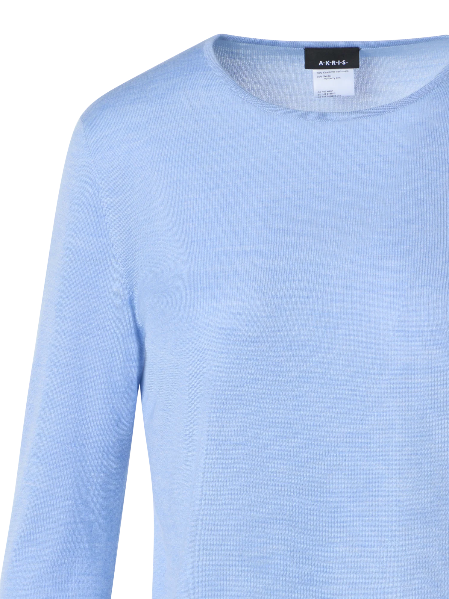 Seamless Crew Neck Sweater in Cashmere Silk - Image 3
