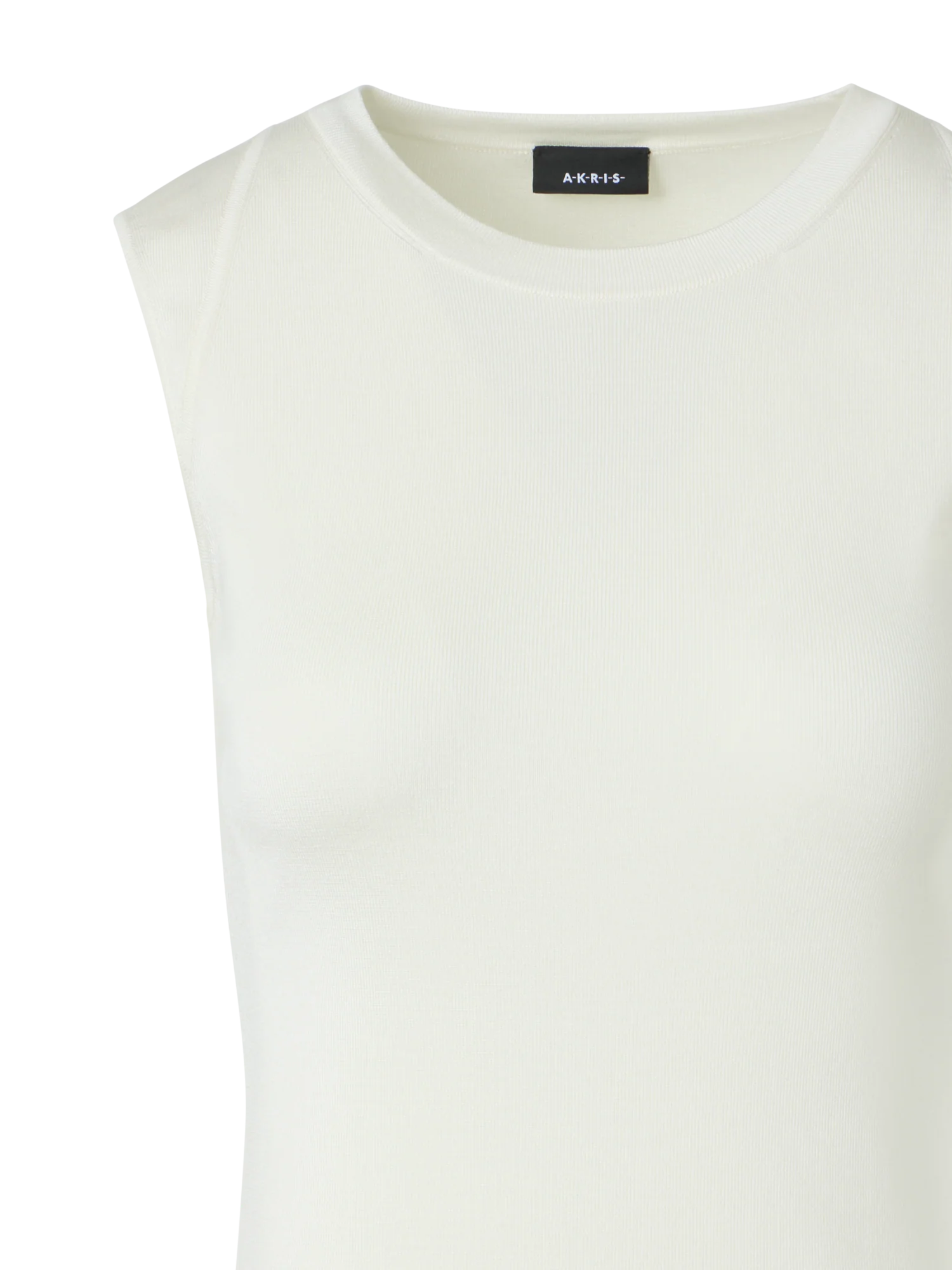 Sleeveless Knit Top in Silk Stretch - Image 2