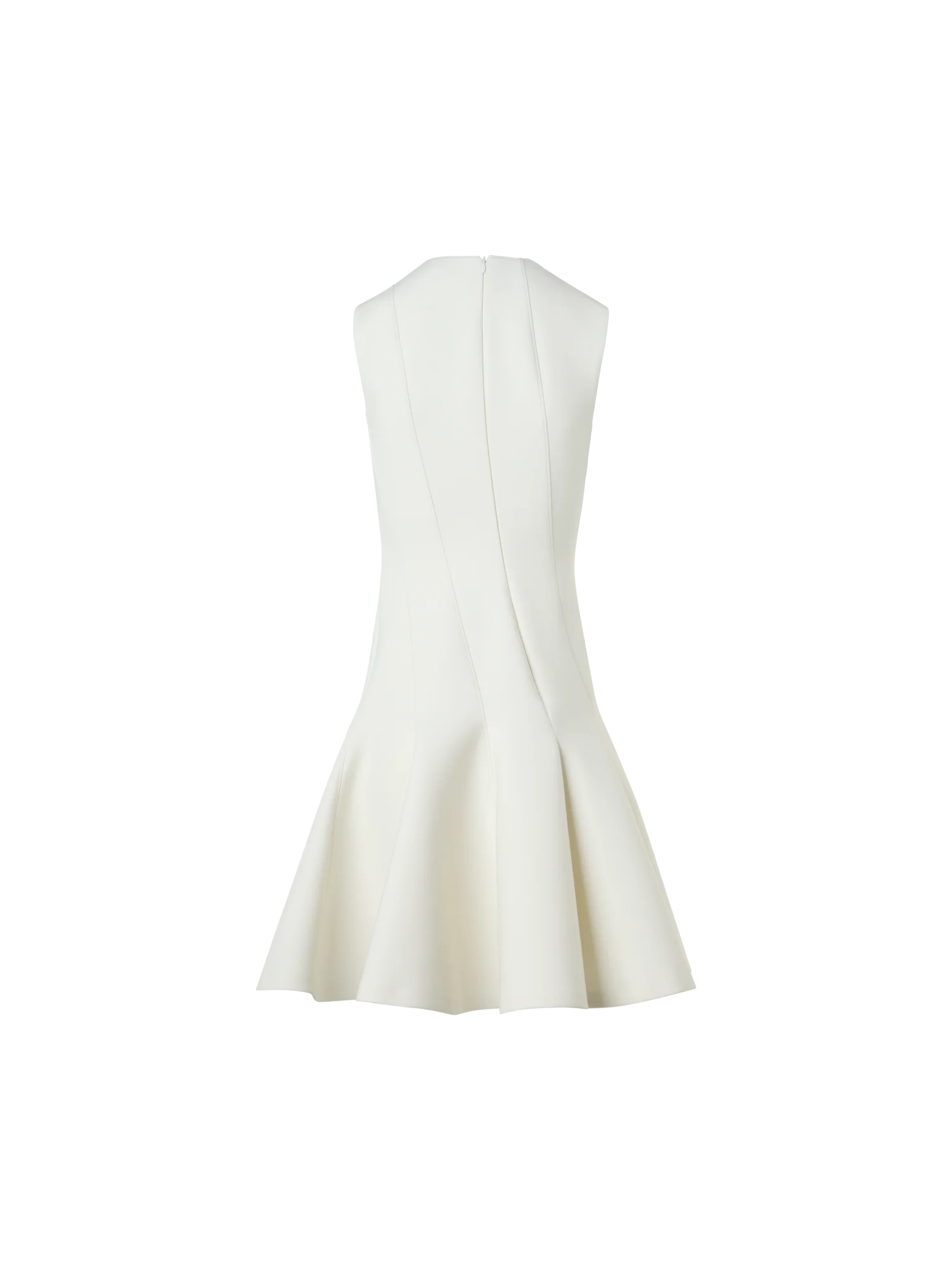 Sleeveless Techno Neoprene Fit-and-Flare Dress - Image 6