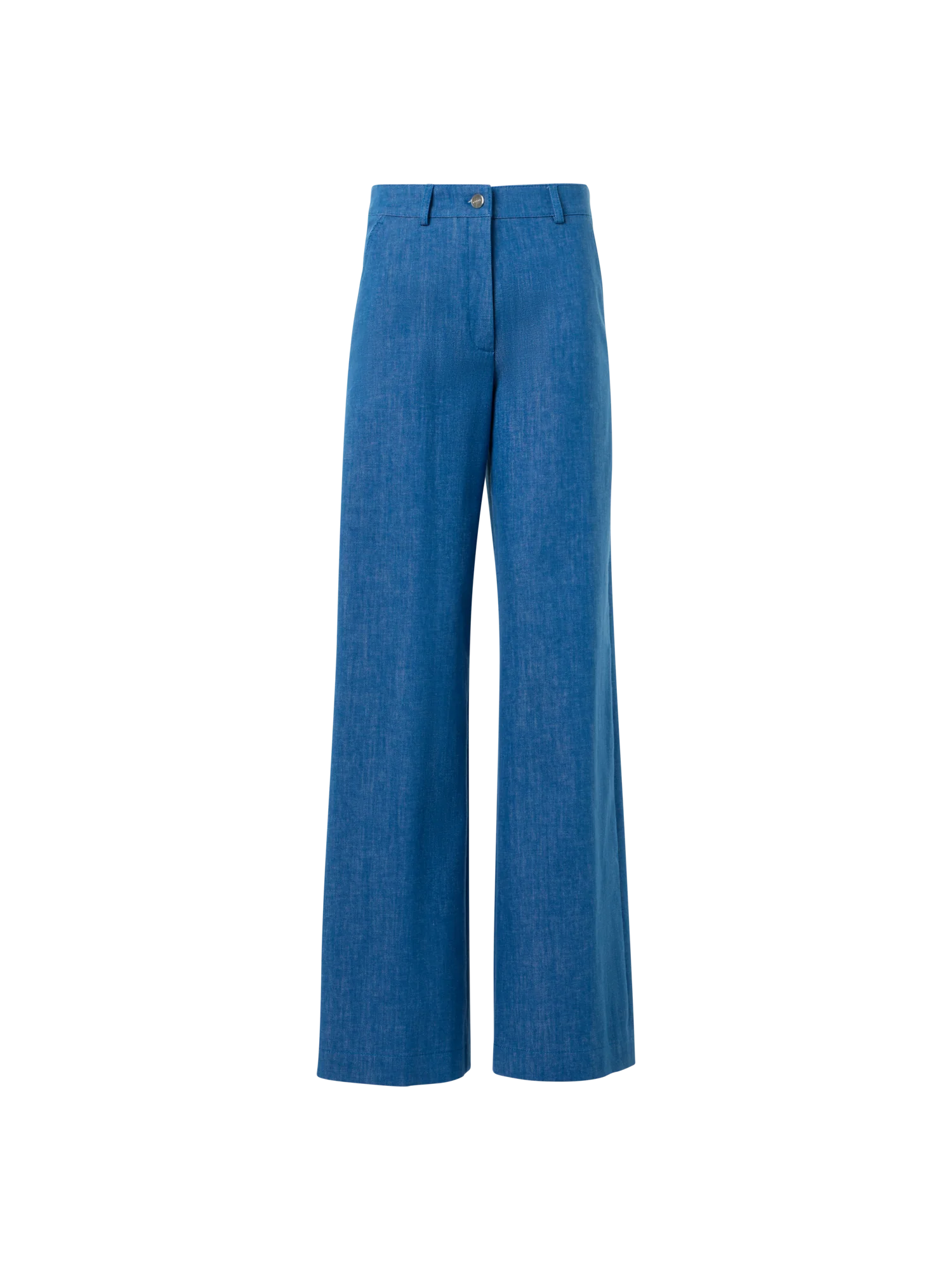 Straight Wide Leg Cotton Denim Pants
