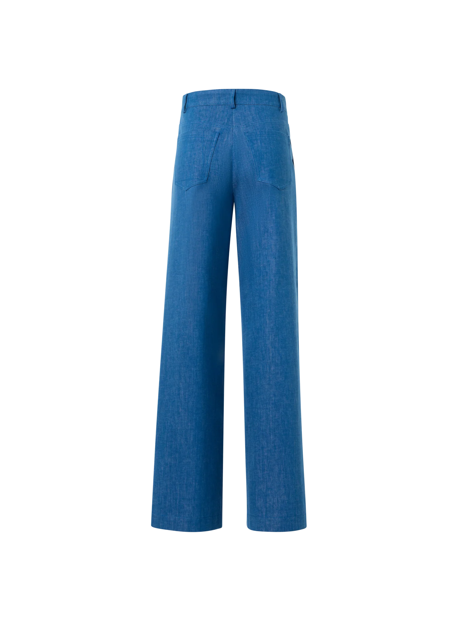 Straight Wide Leg Cotton Denim Pants - Image 4