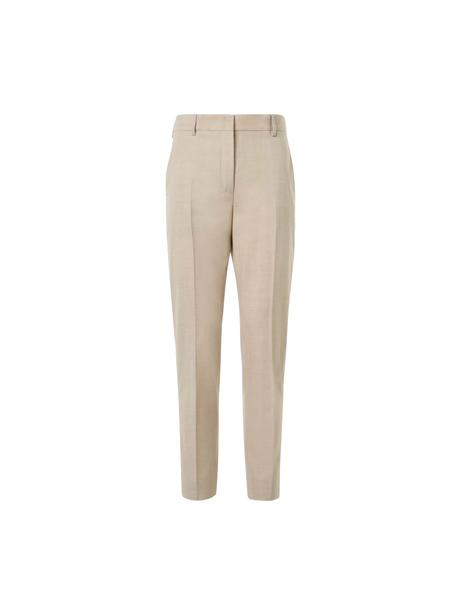 Tapered Wool Stretch Flannel Ankle Pants