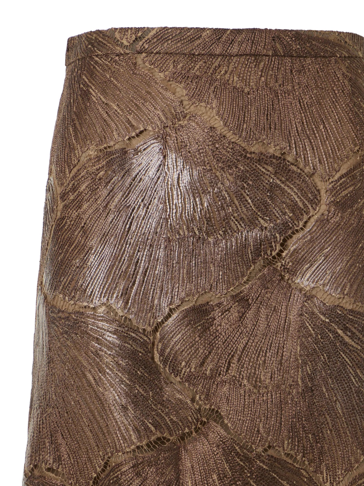 Techno Lacquered Sea Fan Lace A-Line Skirt - Image 3