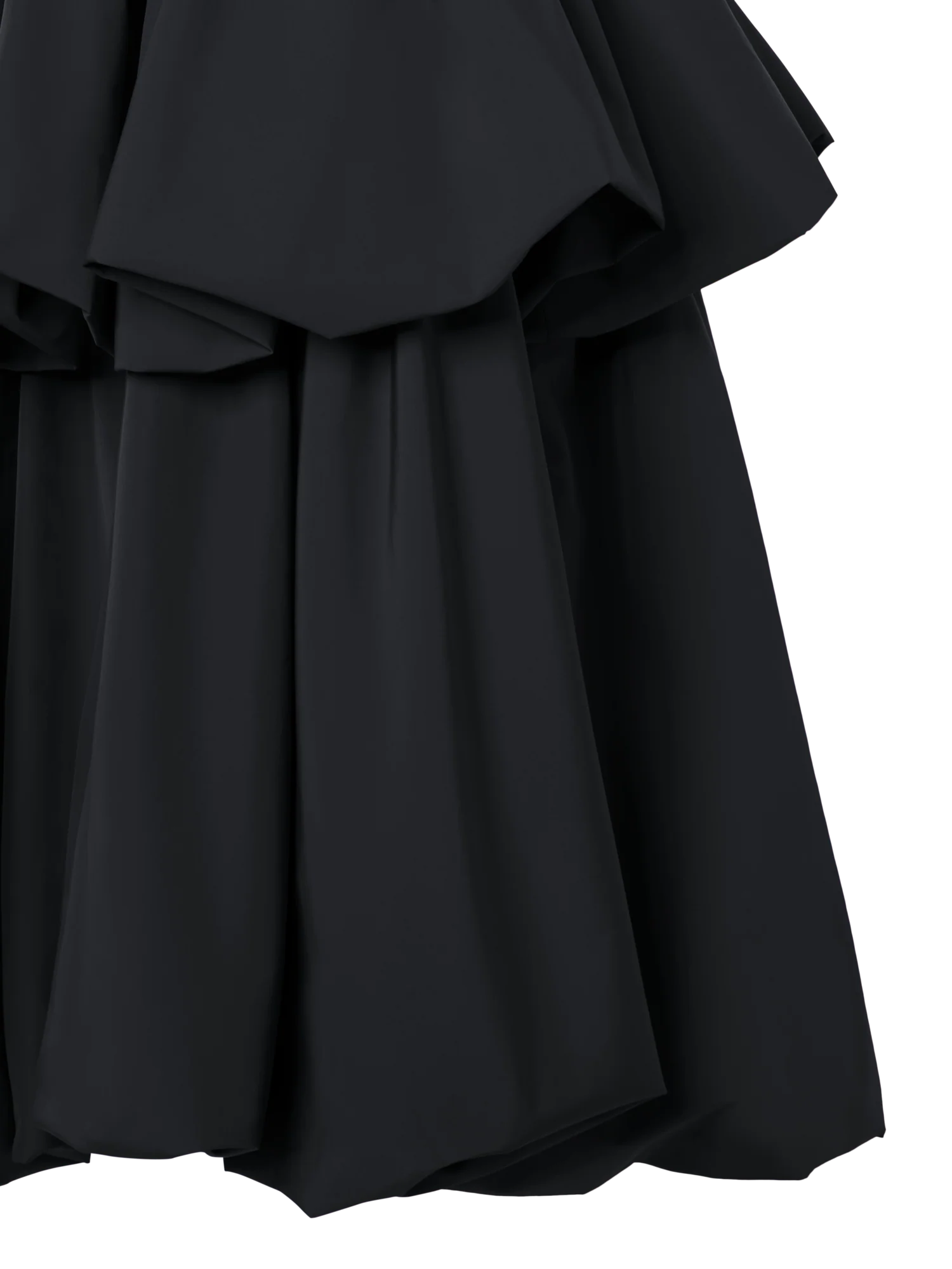 Techno Taffeta Maxi Dress with Flounces - Image 3