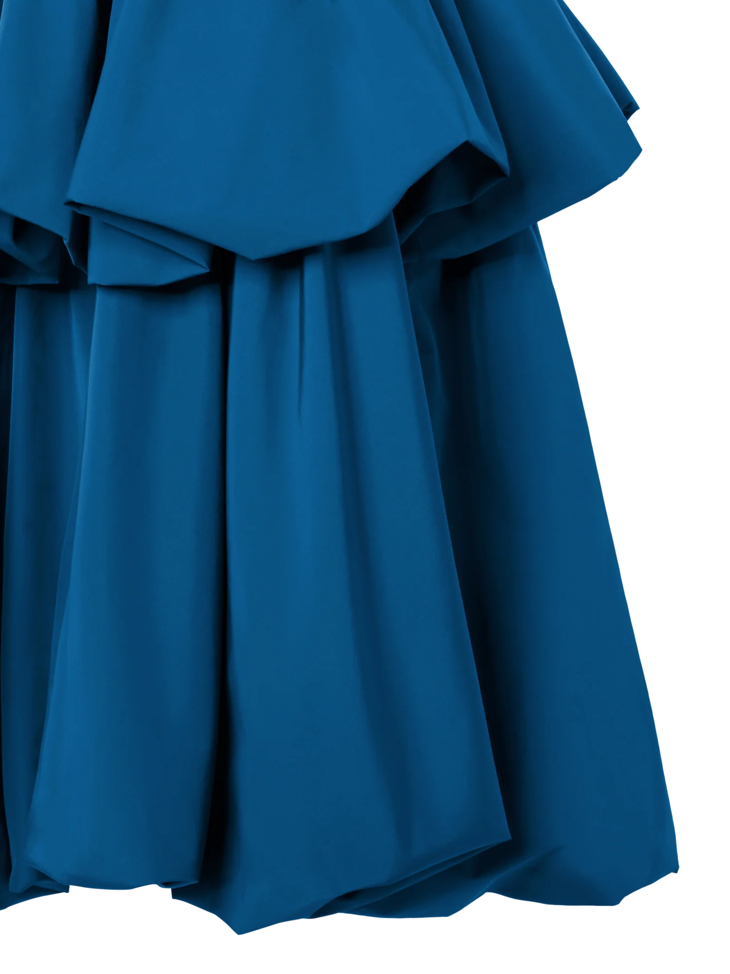 Techno Taffeta Maxi Dress with Flounces - Image 3