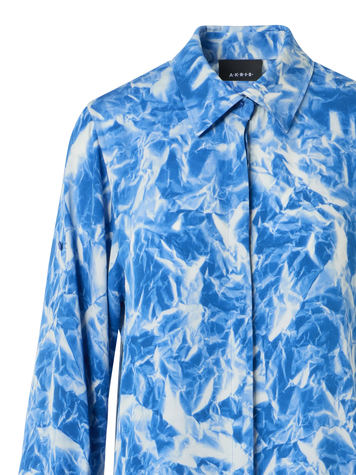 Whitecaps Print Silk Crêpe Midi Tunic Dress - Image 4