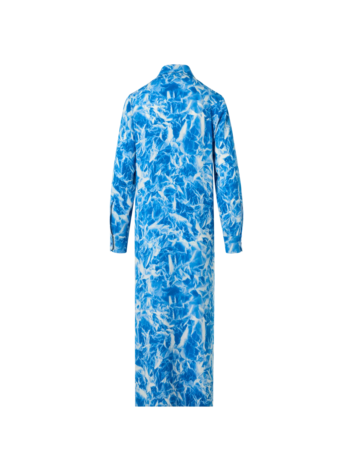Whitecaps Print Silk Crêpe Midi Tunic Dress - Image 6