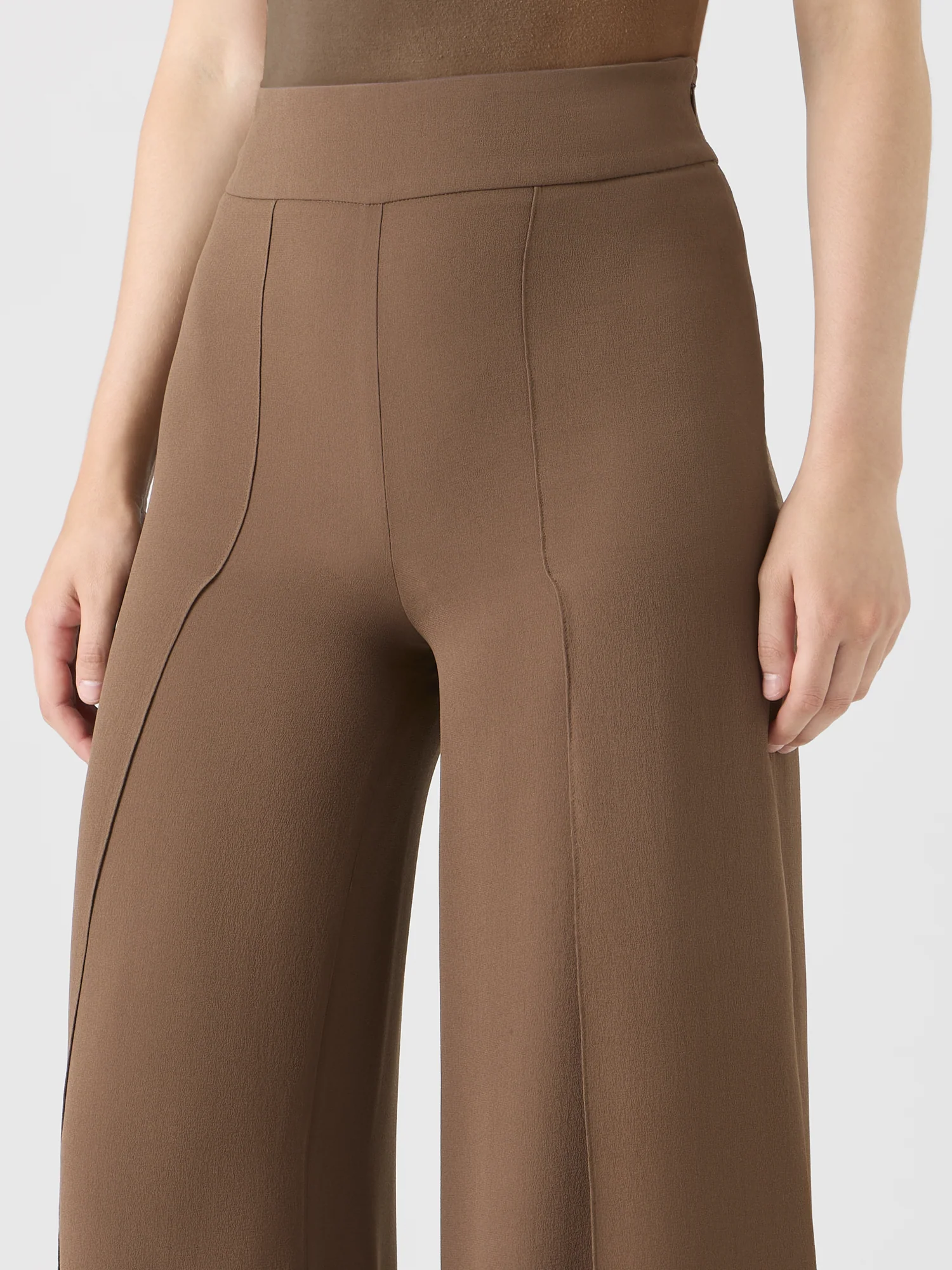 Wide Silk Pants with Slits - Image 3
