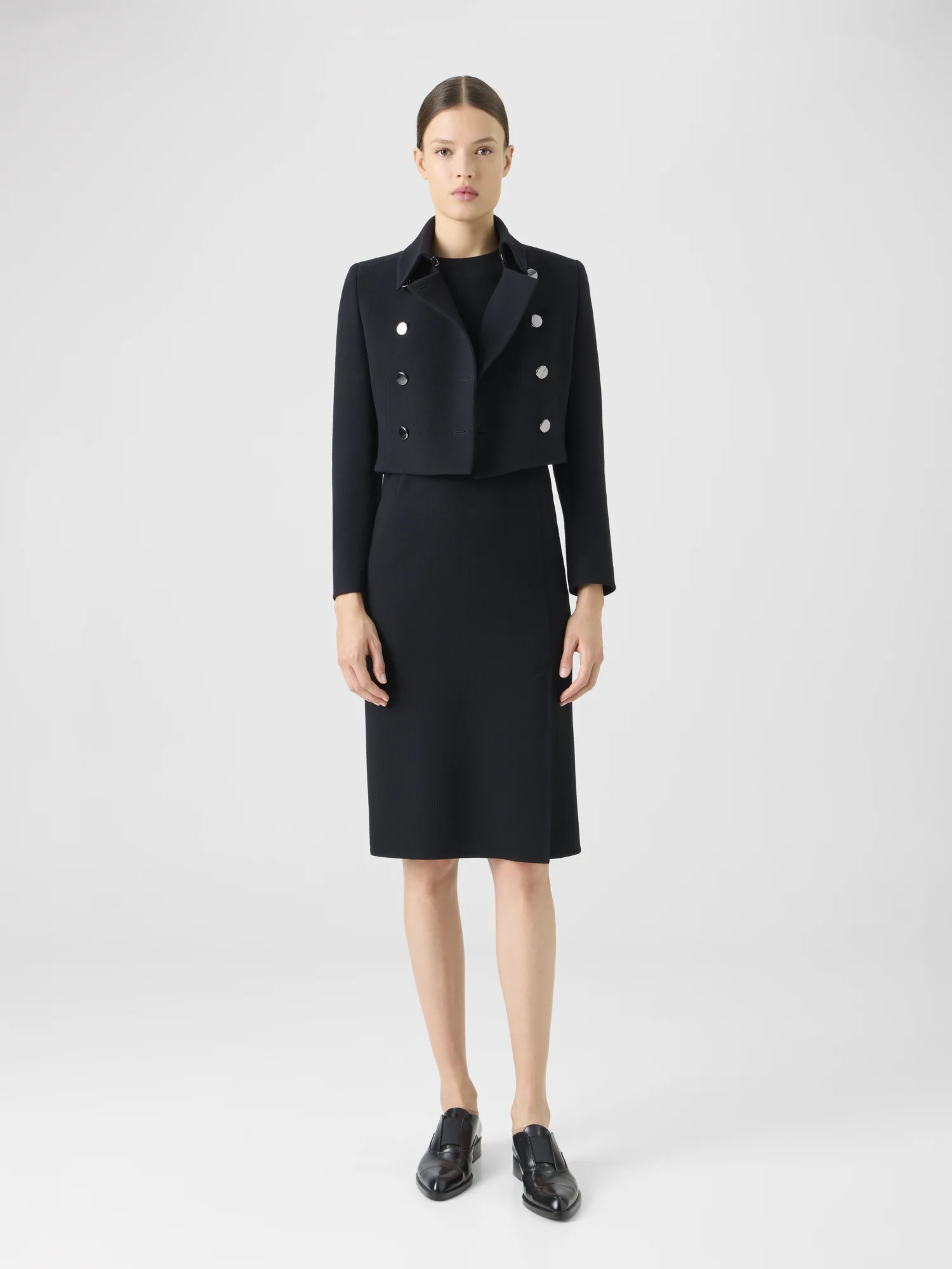 Wool Crêpe Double-Face Short Jacket - Image 2
