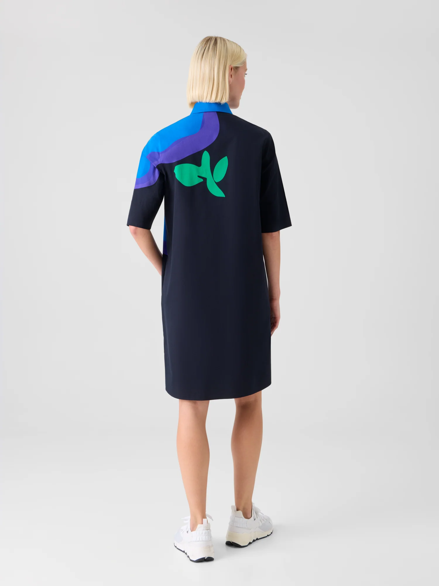 XL Pop Dot Flower Cotton Dress - Image 5