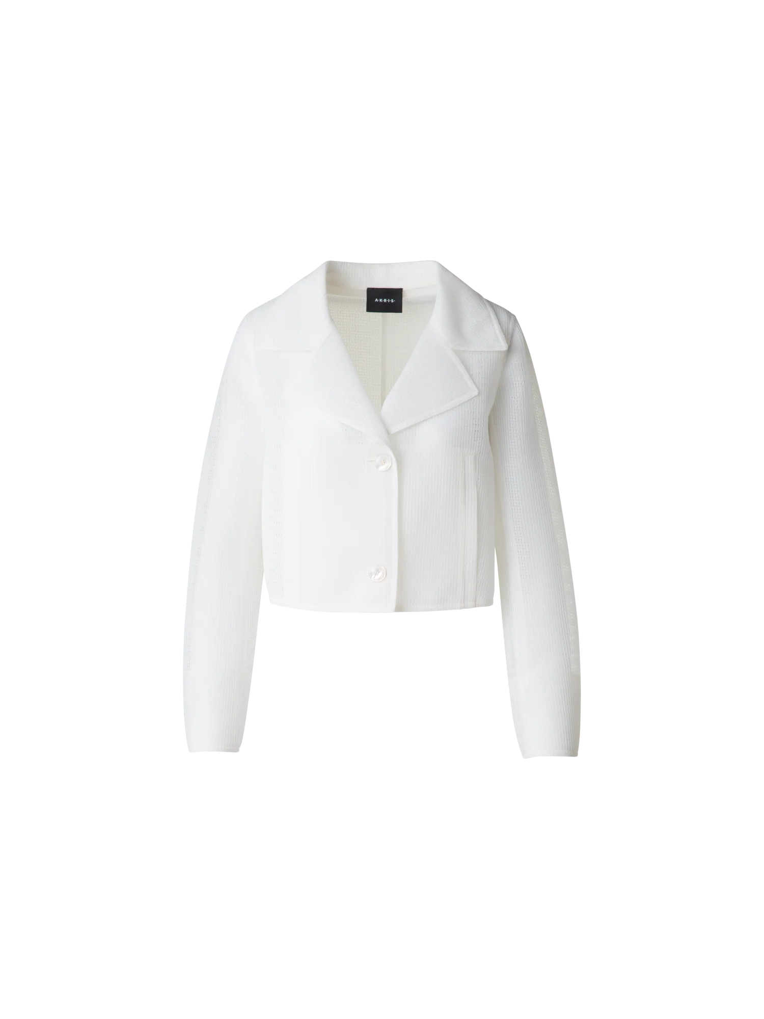 Cropped Jacket in Sheer Techno-Grid