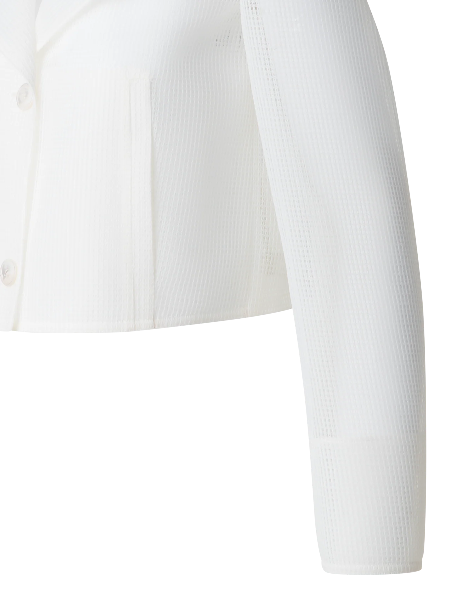 Cropped Jacket in Sheer Techno-Grid - Image 3