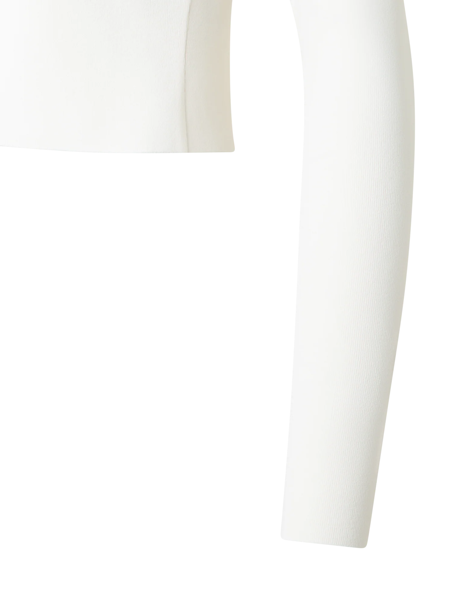 Cropped Long Sleeves Knit Top in Viscose - Image 2