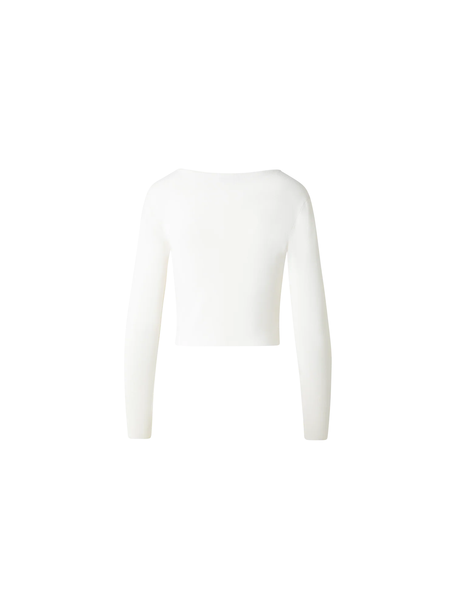 Cropped Long Sleeves Knit Top in Viscose - Image 3