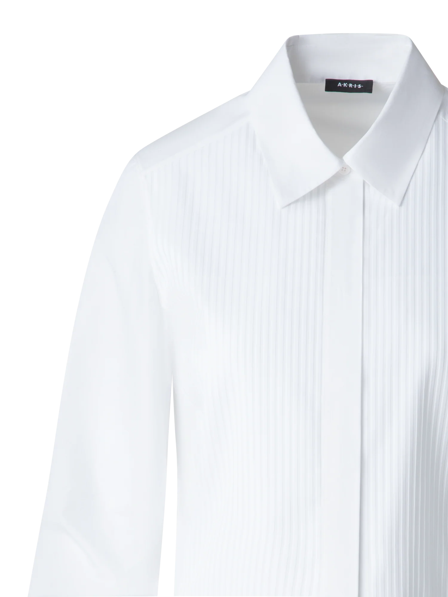 Cropped Pleated Cotton Blouse - Image 5