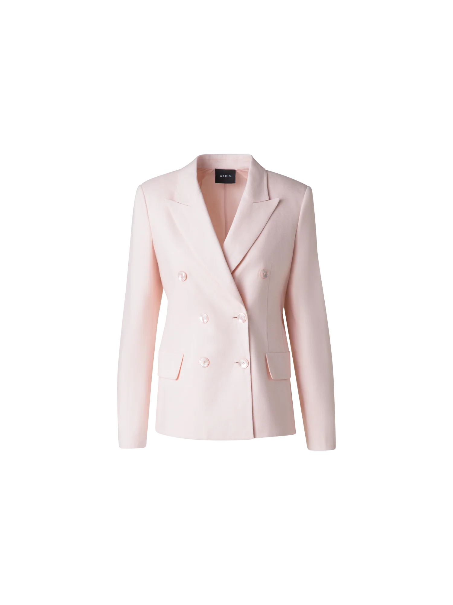 Double-Breasted Blazer in Linen Double-Face