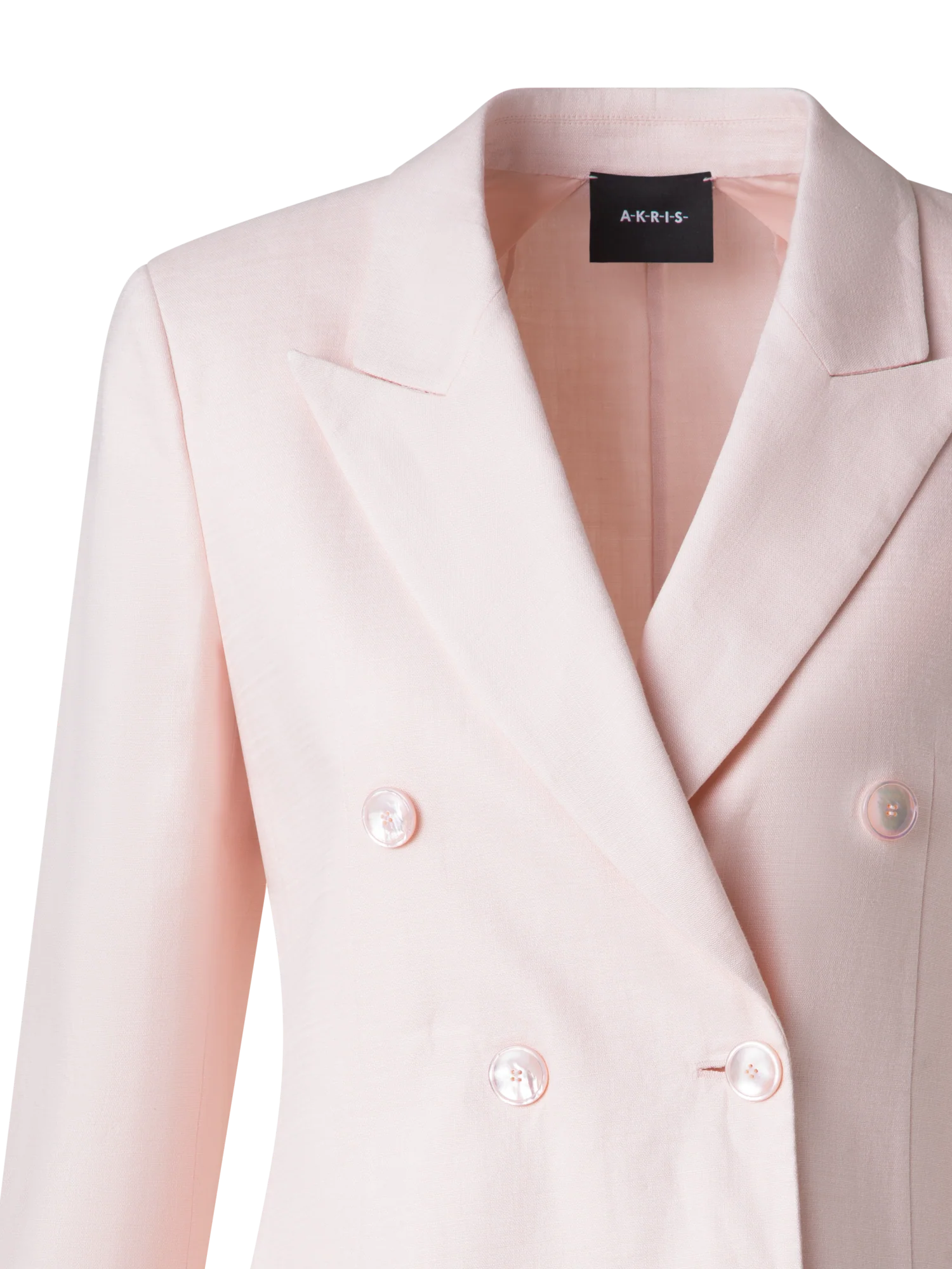 Double-Breasted Blazer in Linen Double-Face - Image 5