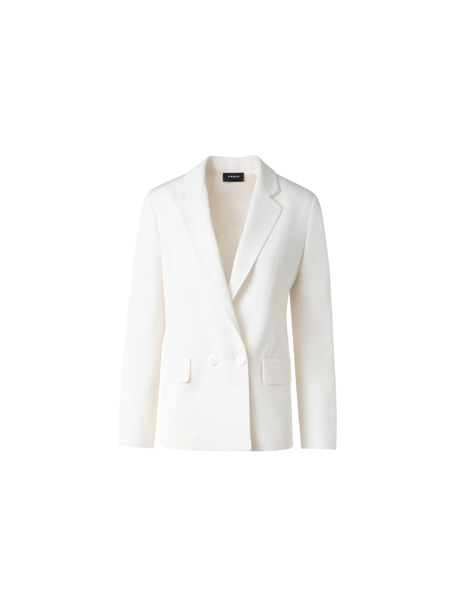 Double-Breasted Blazer in Silk Shantung