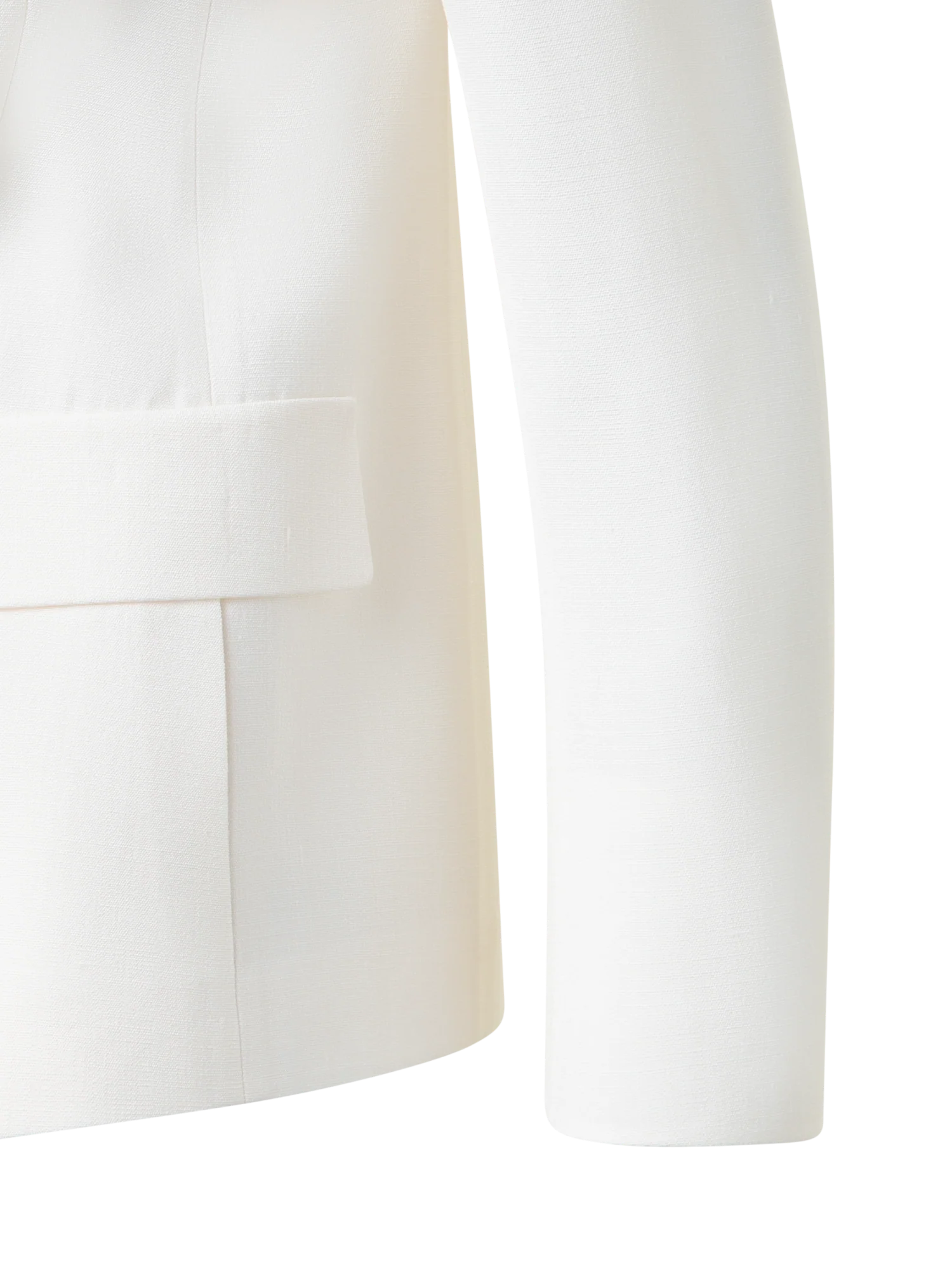 Double-Breasted Blazer in Silk Shantung - Image 3