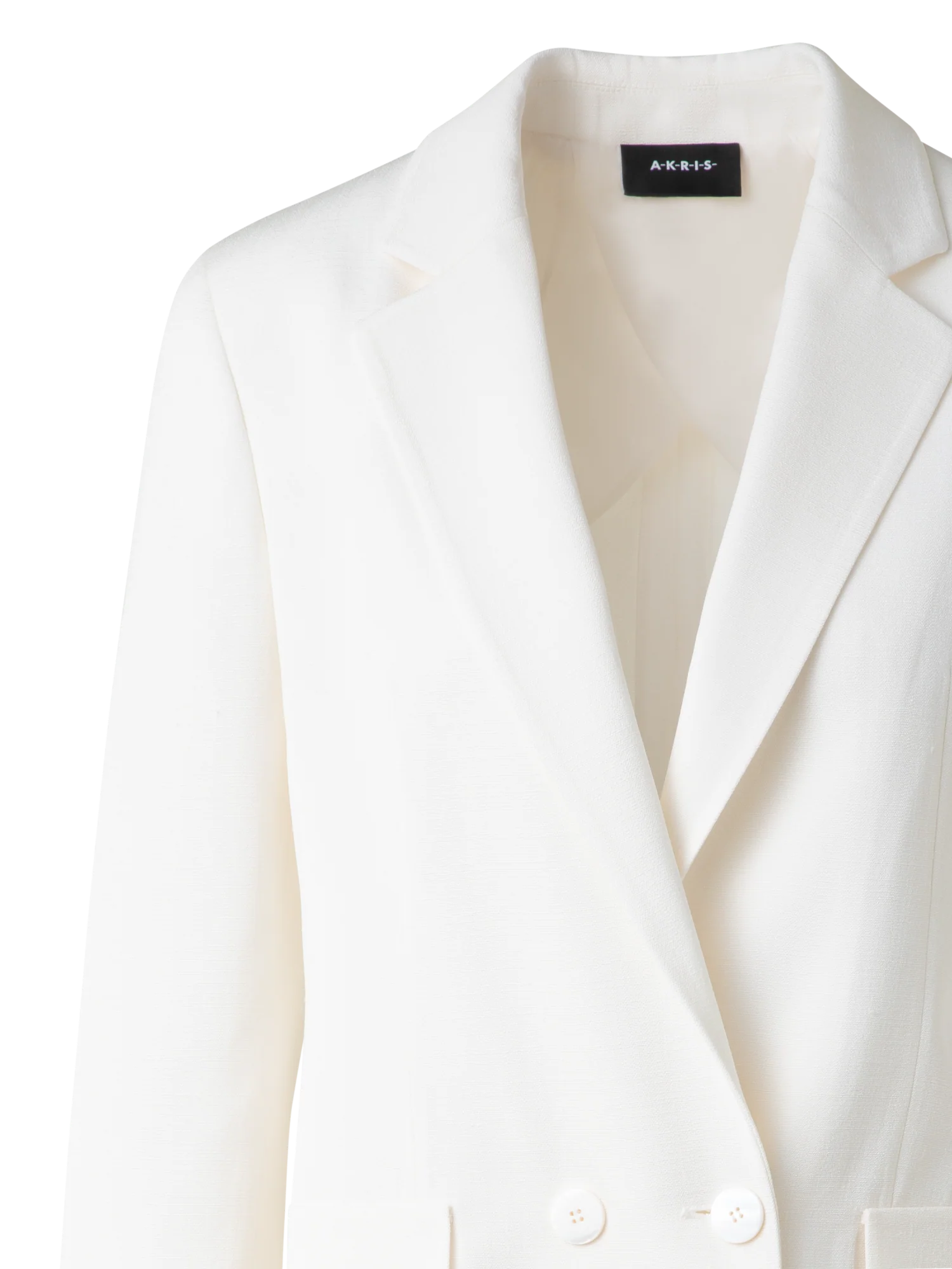 Double-Breasted Blazer in Silk Shantung - Image 6