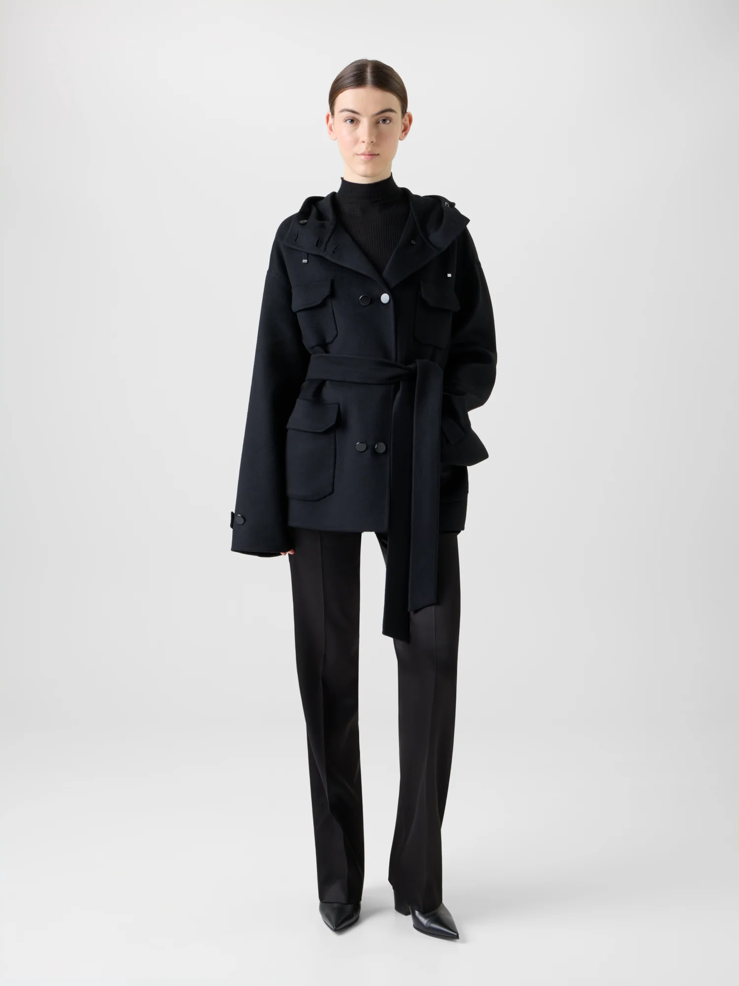 Double-Breasted Cashmere Double-Face Parka - Image 2