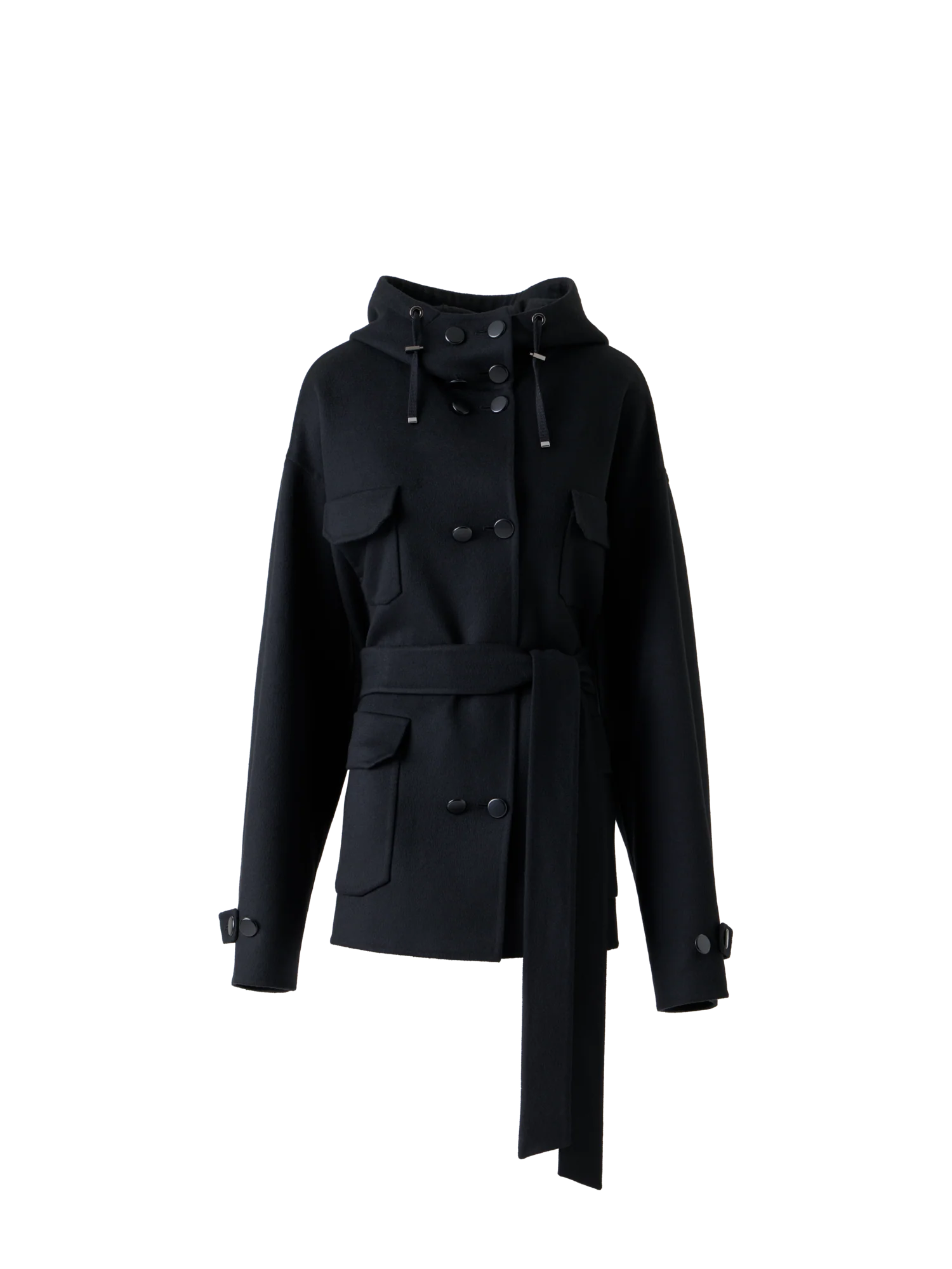Double-Breasted Cashmere Double-Face Parka - Image 3