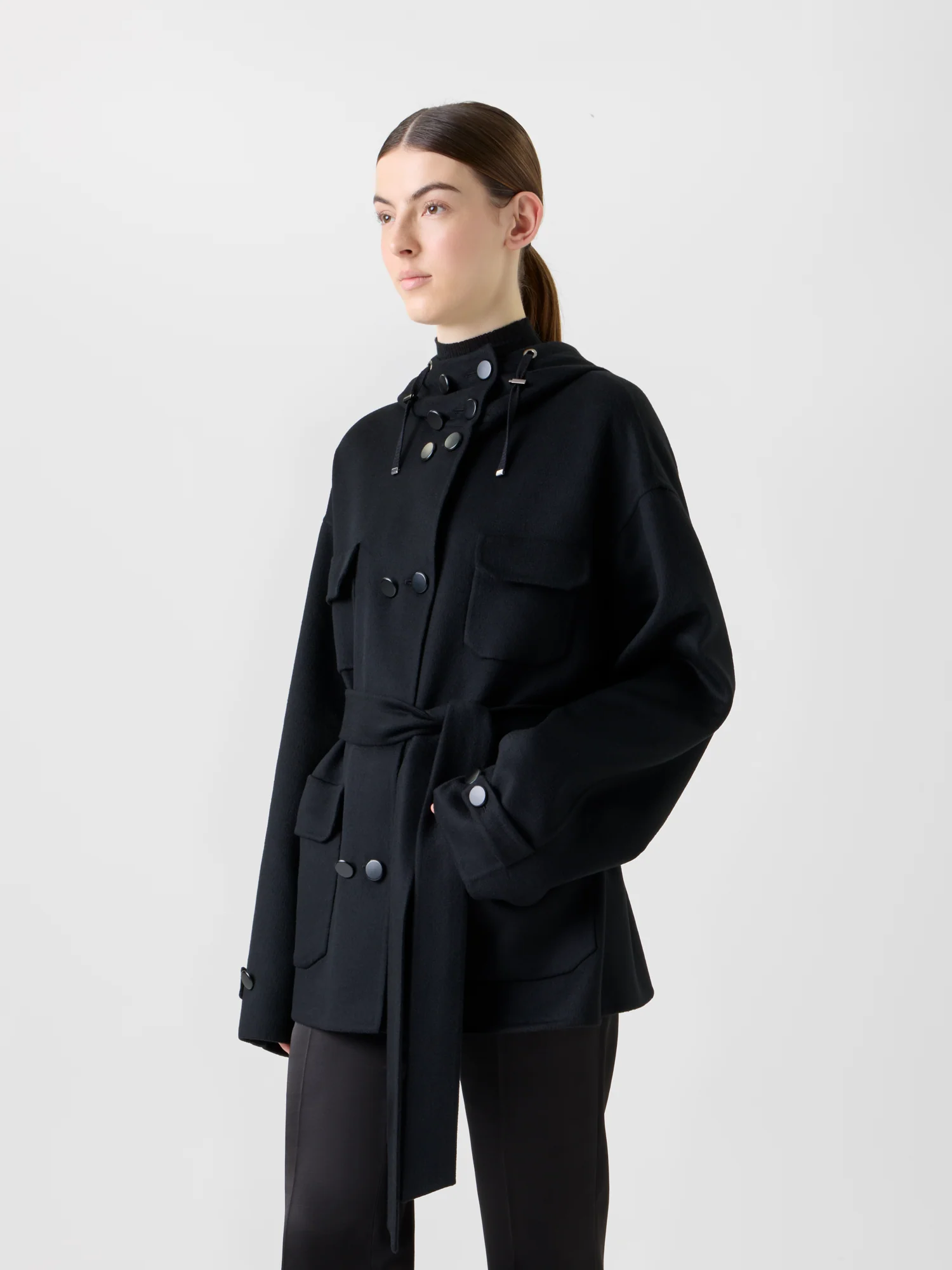 Double-Breasted Cashmere Double-Face Parka - Image 4