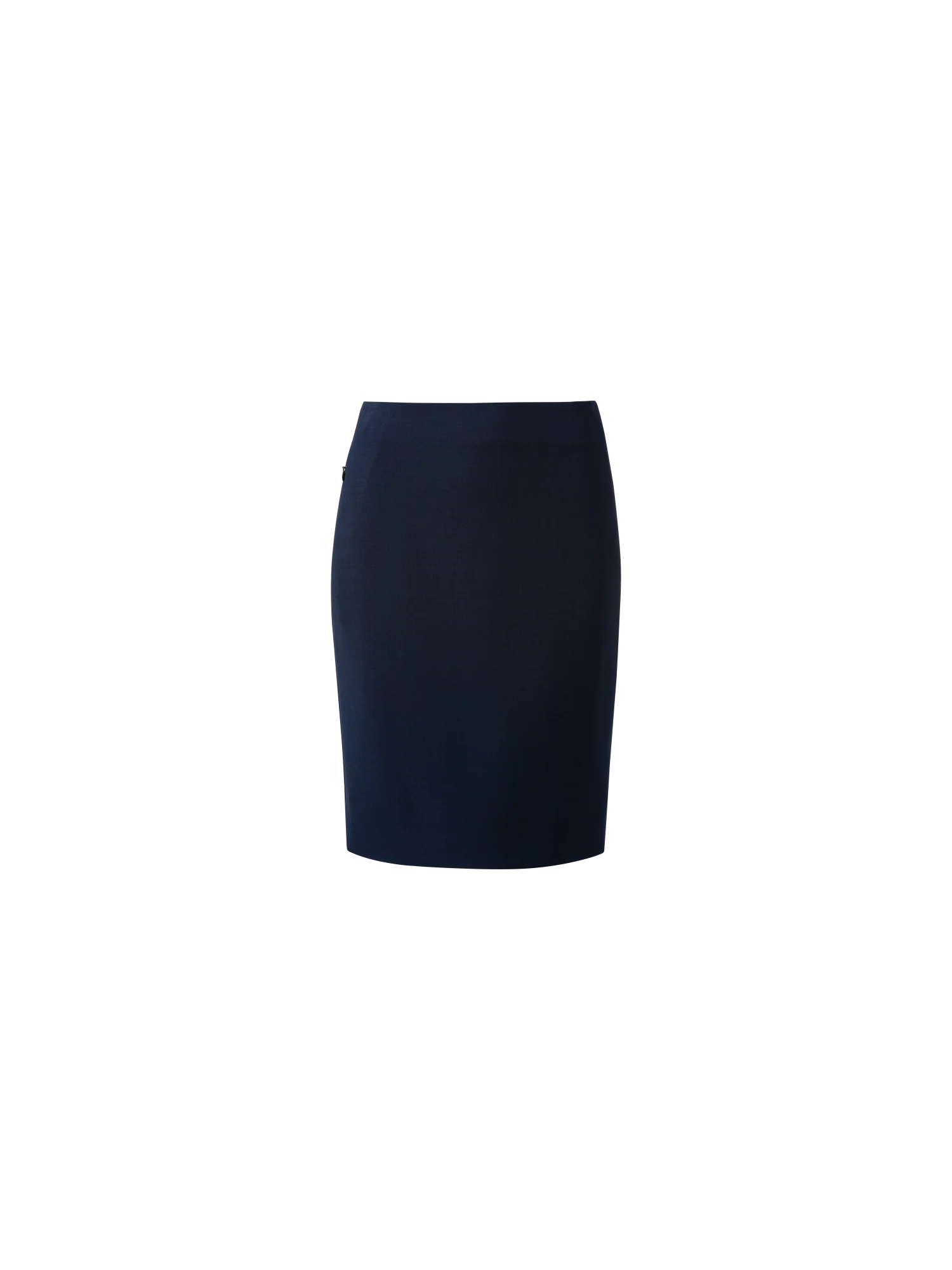 Wool Double-Face Pencil Skirt with Zip Pockets