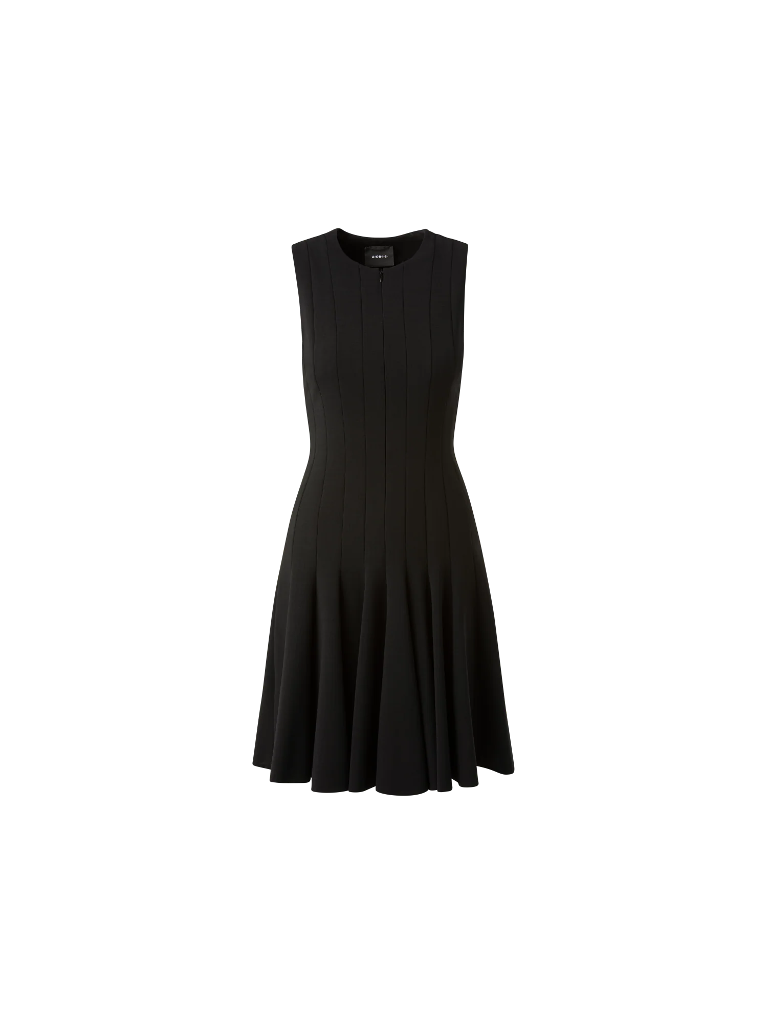 Wool Double-Face Dress with Skaters Pleats