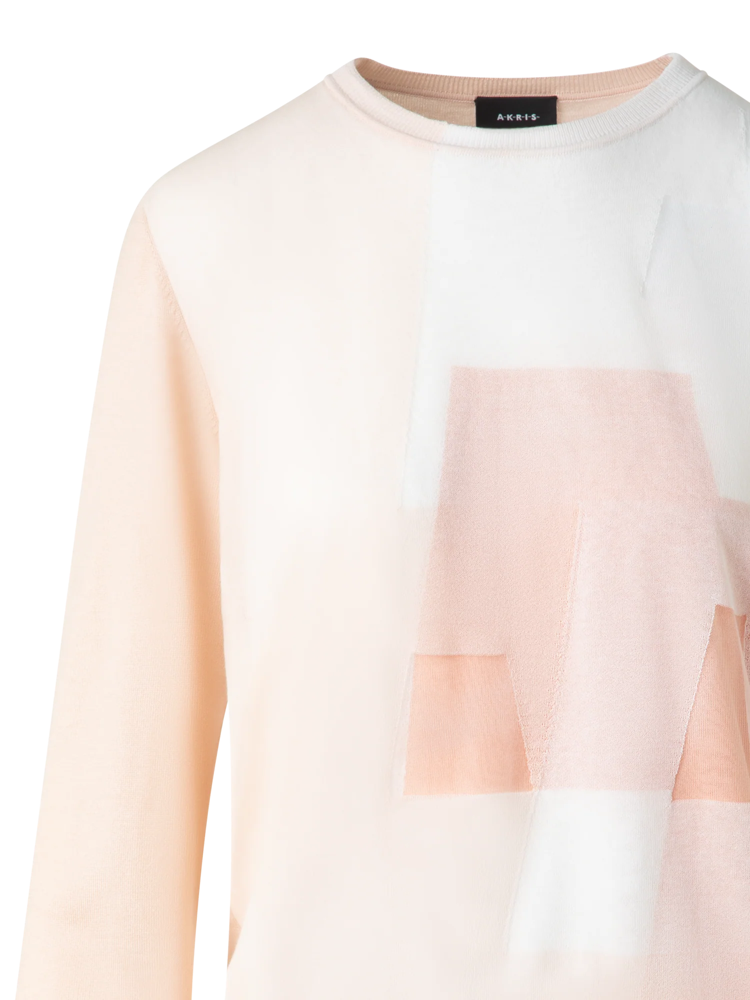 Double Layer Intarsia Long Sleeves Sweater - Image 4