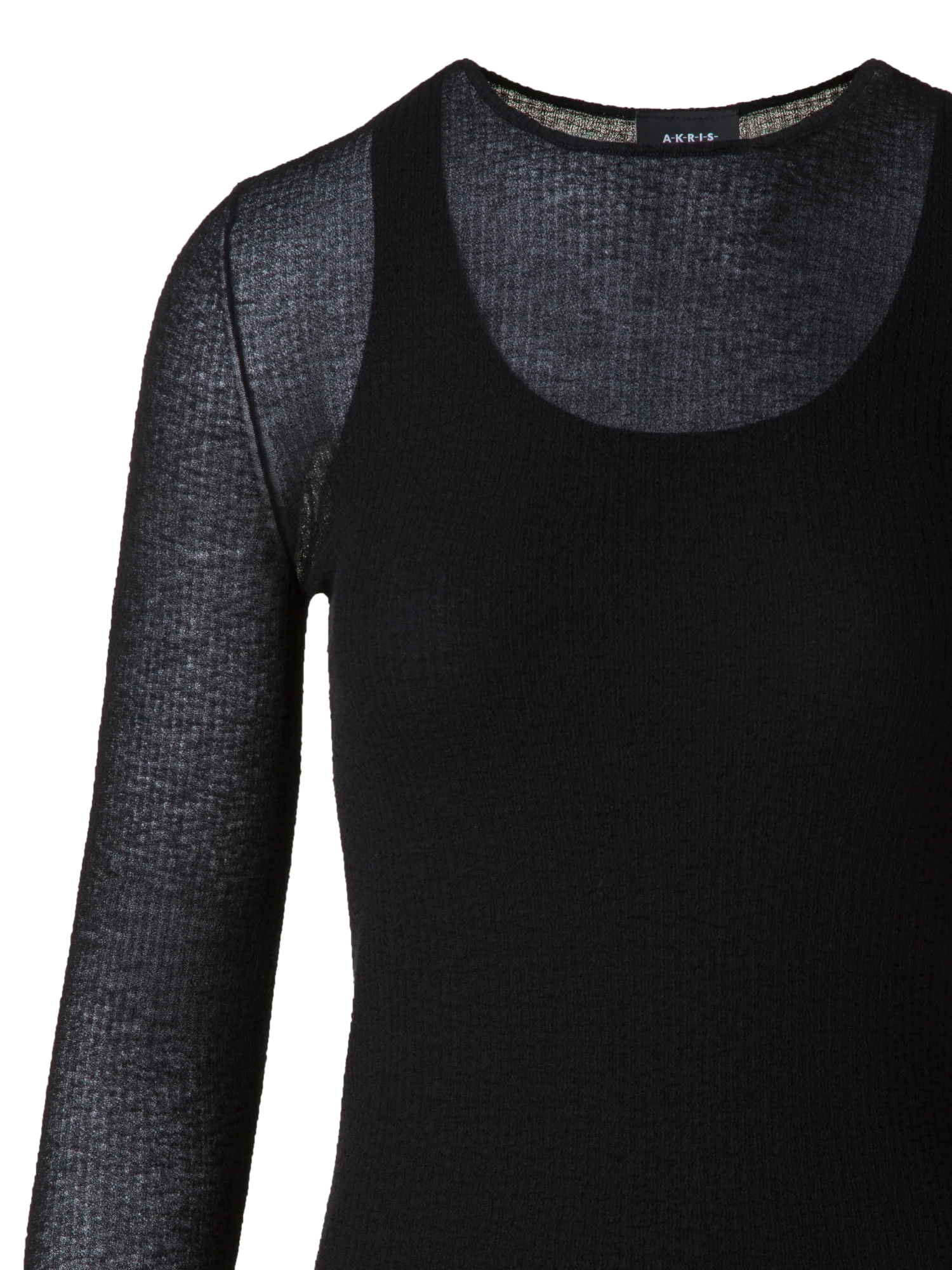 Double Layered Knit Sweater in Sheer Cotton - Image 5