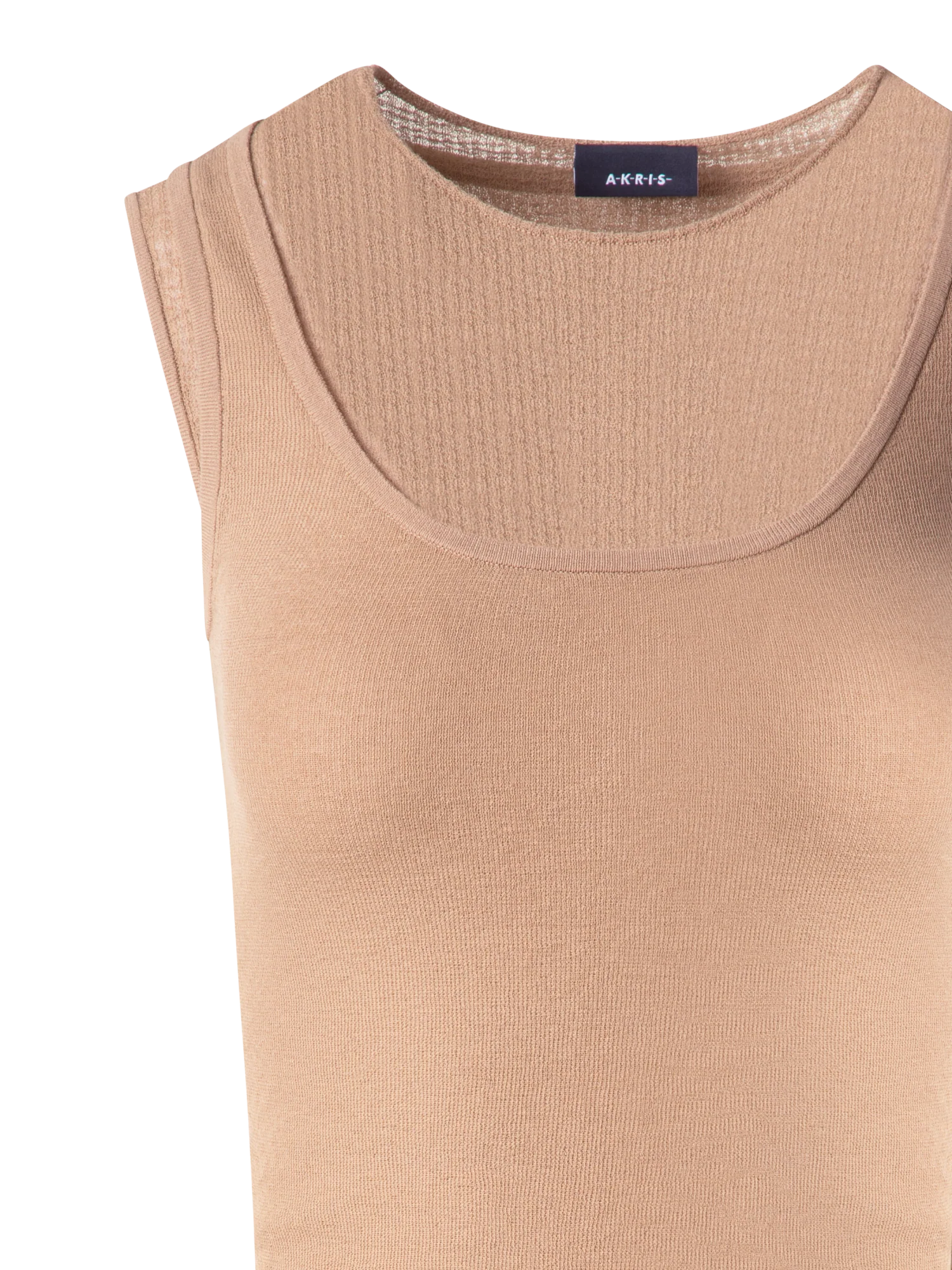 Double Layered Knit Top in Sheer Cotton - Image 4