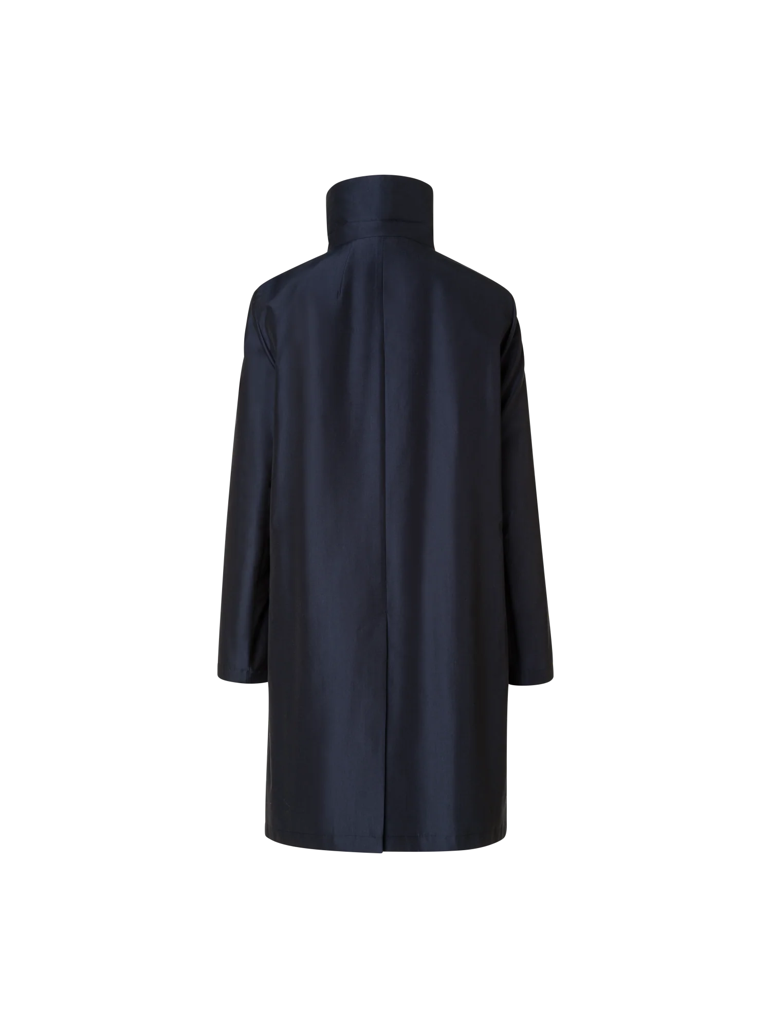 Layered Wool Coat with Removable Silk Layer - Image 7