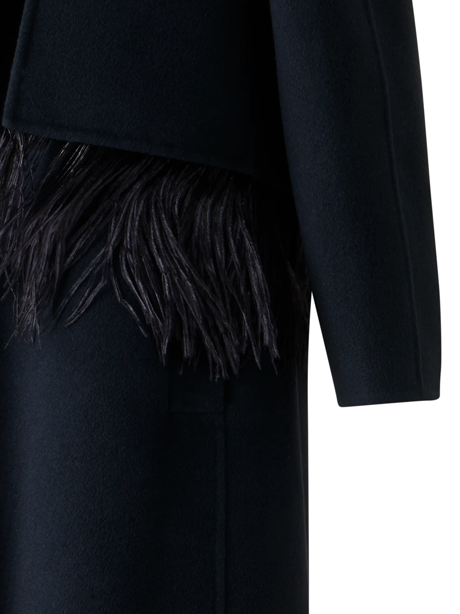 Duo Coat - Vest and Bolero with Feather Detail - Image 3