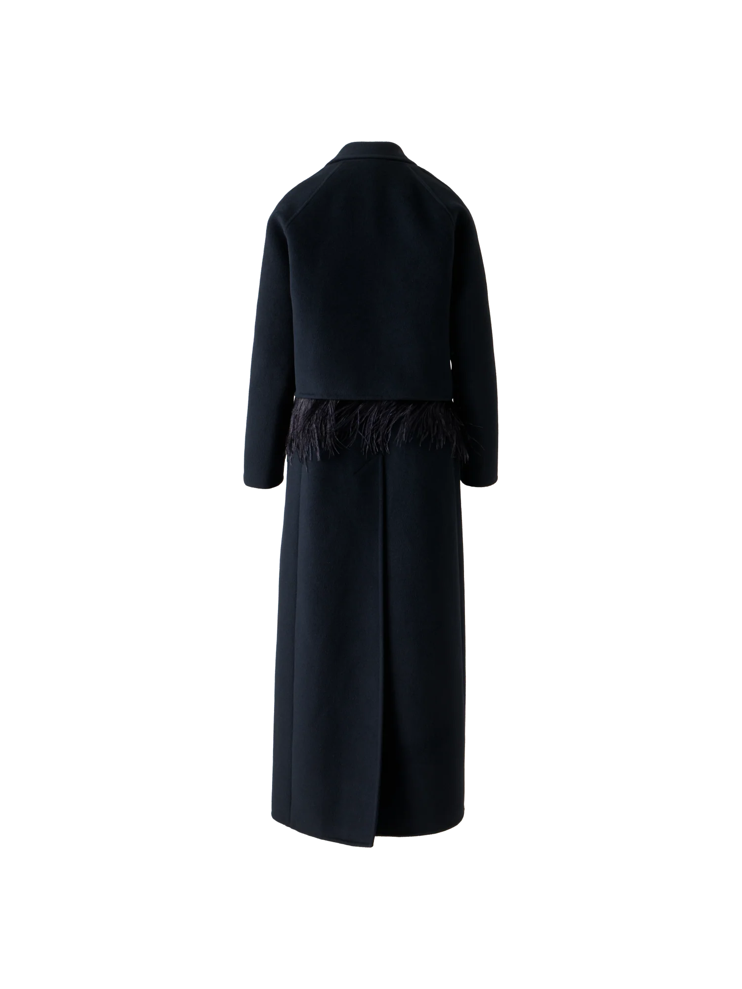 Duo Coat - Vest and Bolero with Feather Detail - Image 4