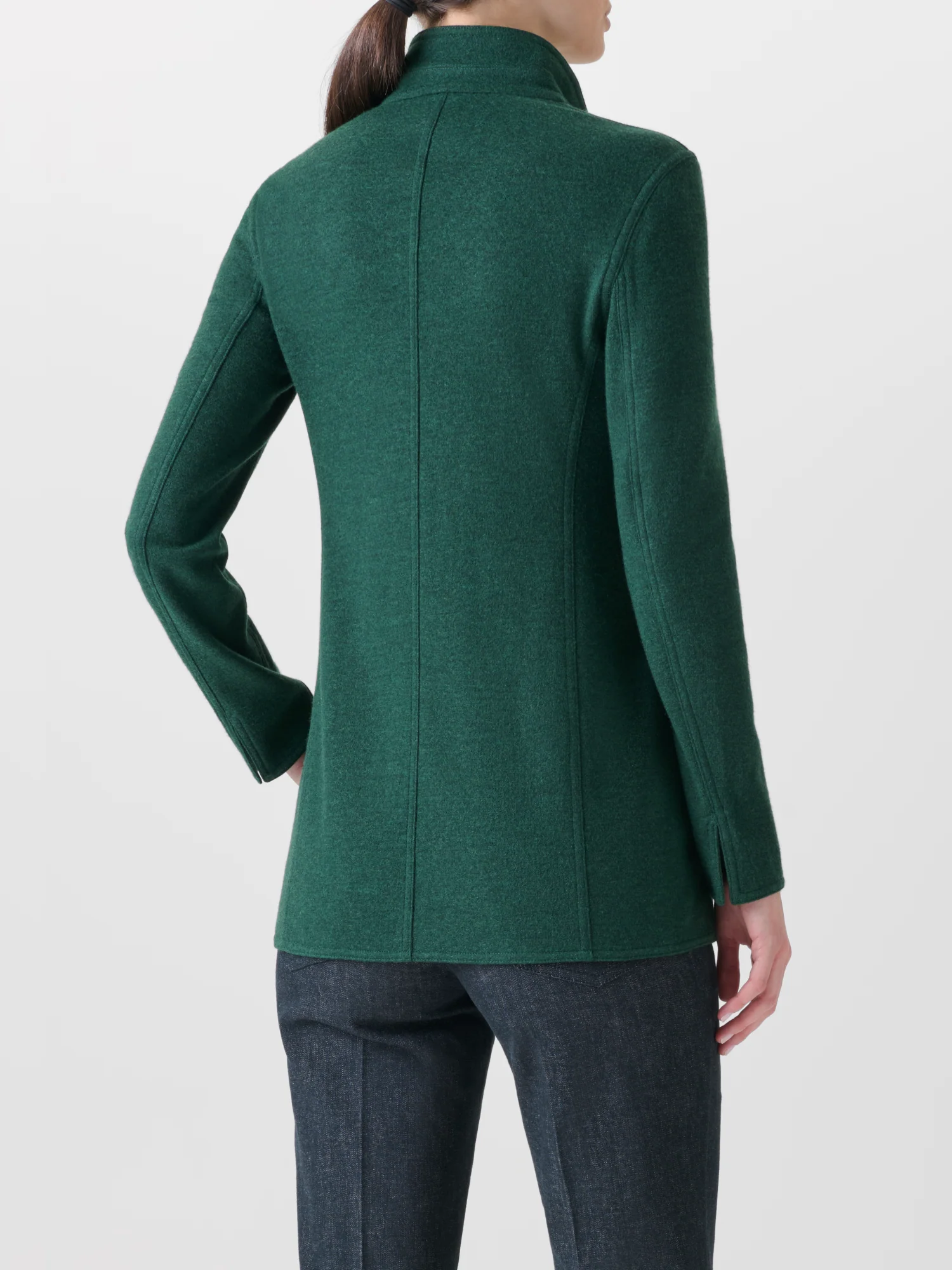 Elongated Blazer Jacket in Cashmere Jersey - Image 4