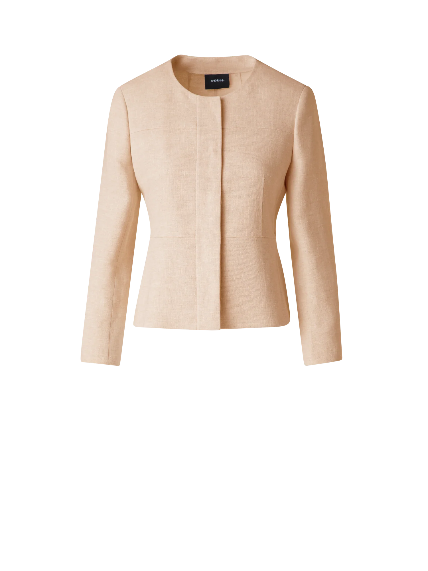 Fitted Jacket in Linen Double-Face