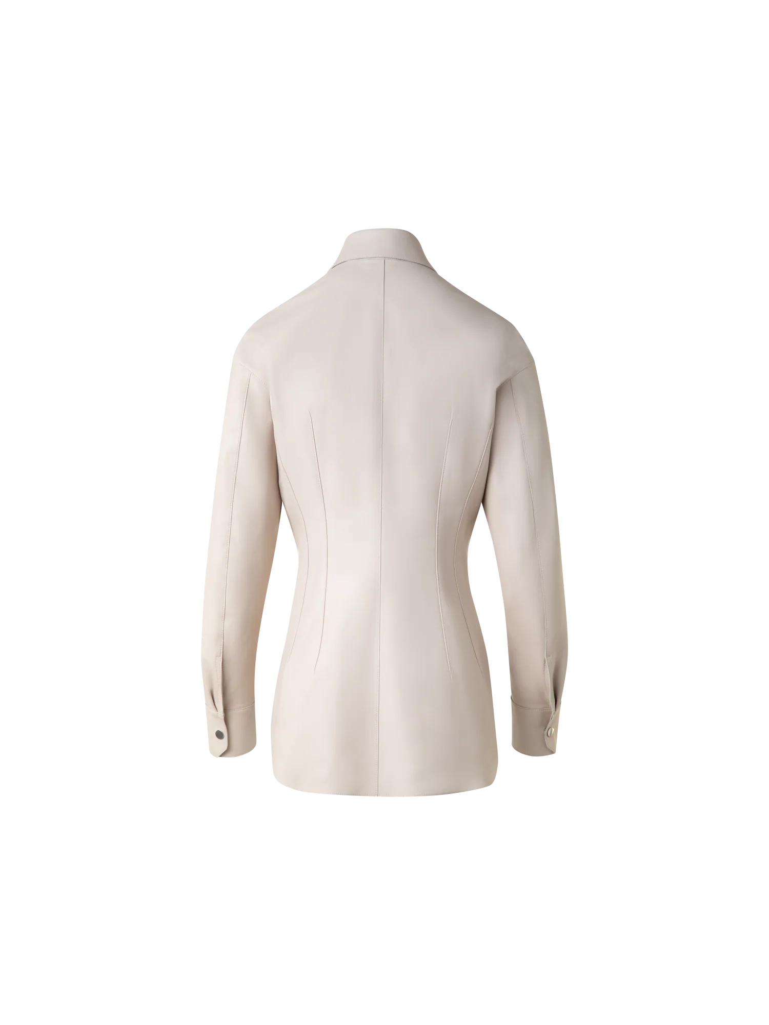 Fitted Leather Blouse - Image 4